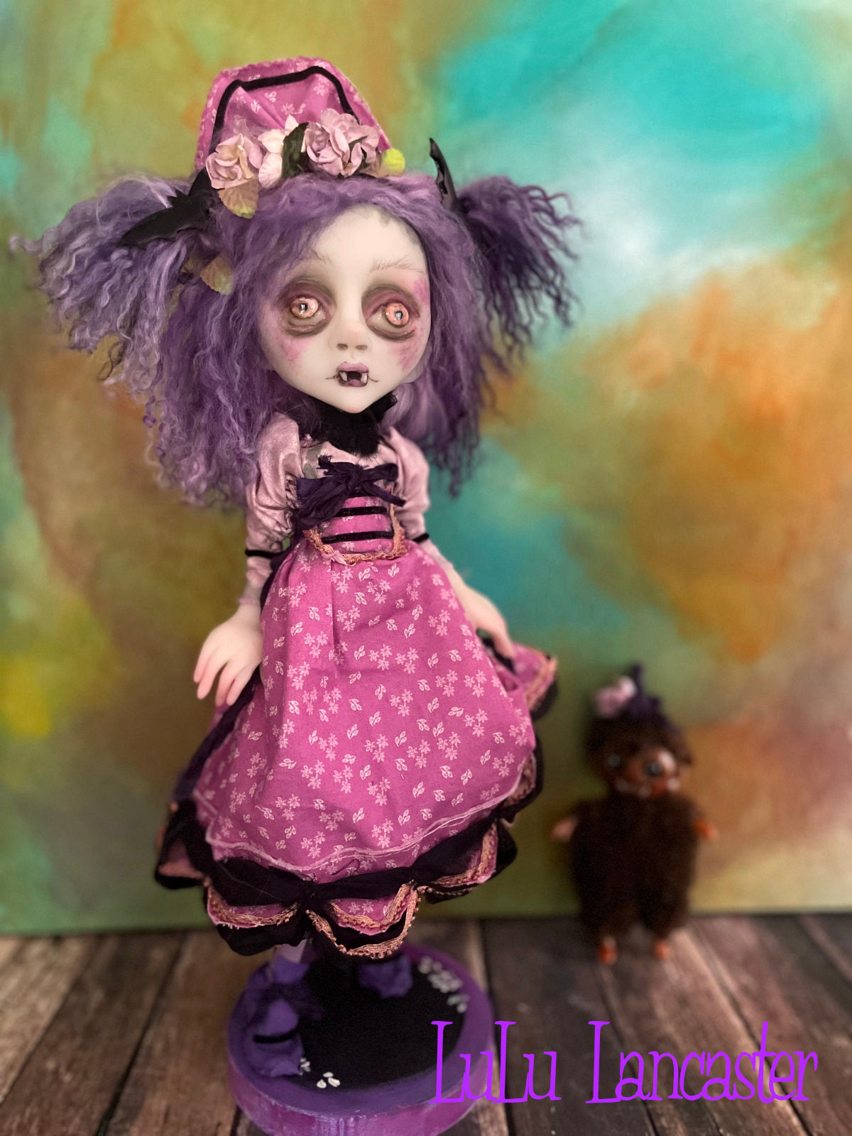 Violet and the Bear Vampire Original LuLu Lancaster Art Doll
