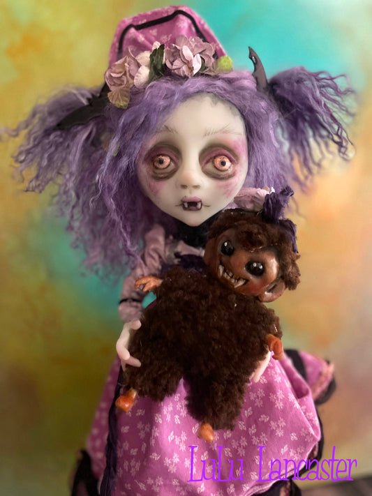 Violet and the Bear Vampire Original LuLu Lancaster Art Doll