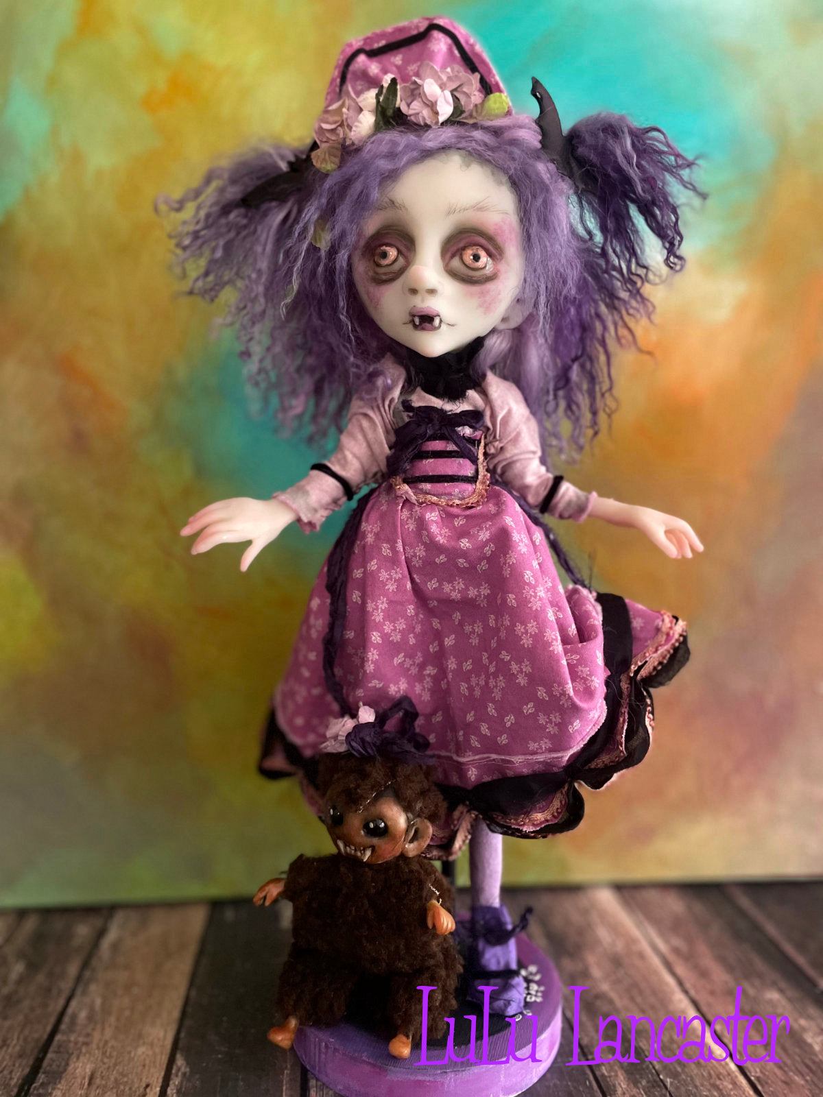 Violet and the Bear Vampire Original LuLu Lancaster Art Doll