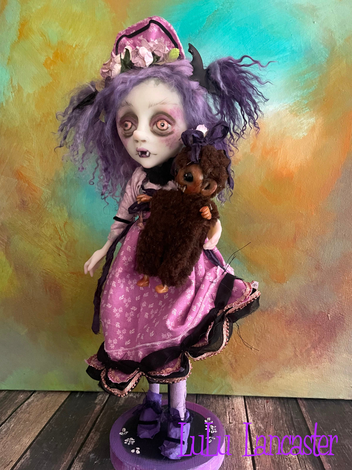 Violet and the Bear Vampire Original LuLu Lancaster Art Doll