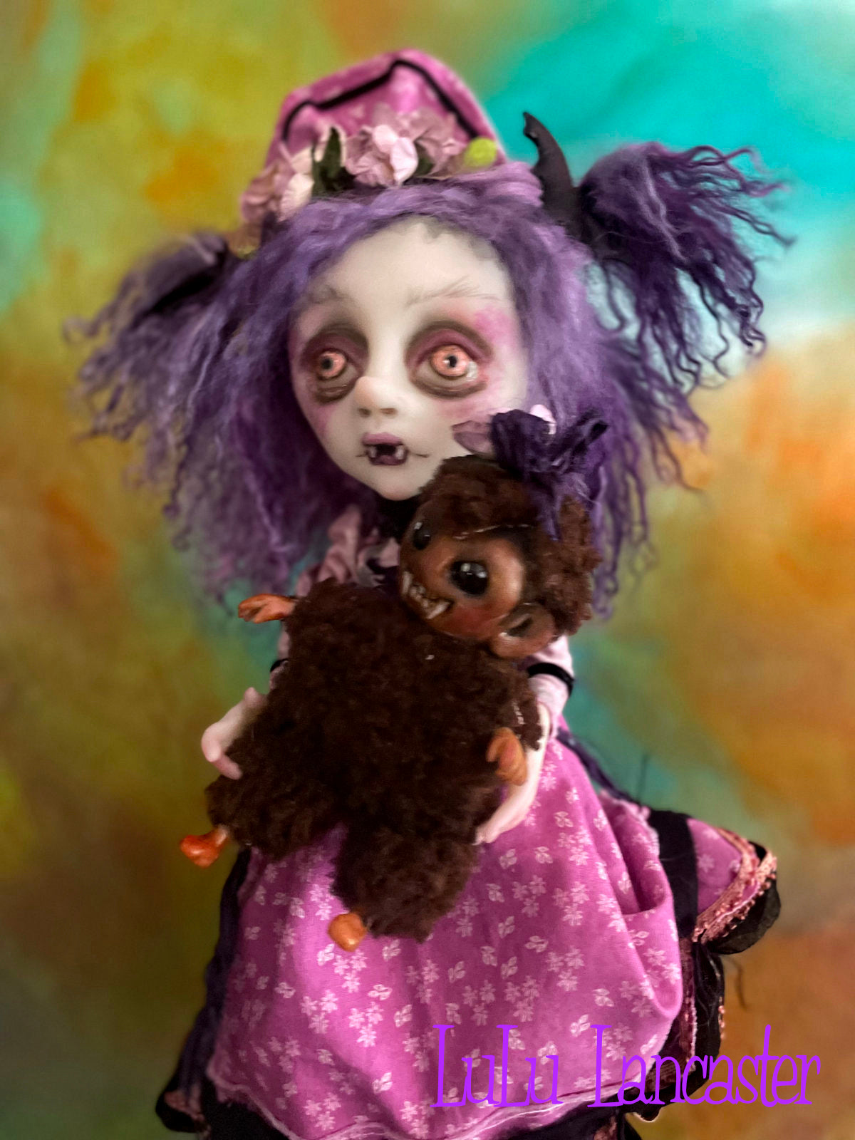 Violet and the Bear Vampire Original LuLu Lancaster Art Doll