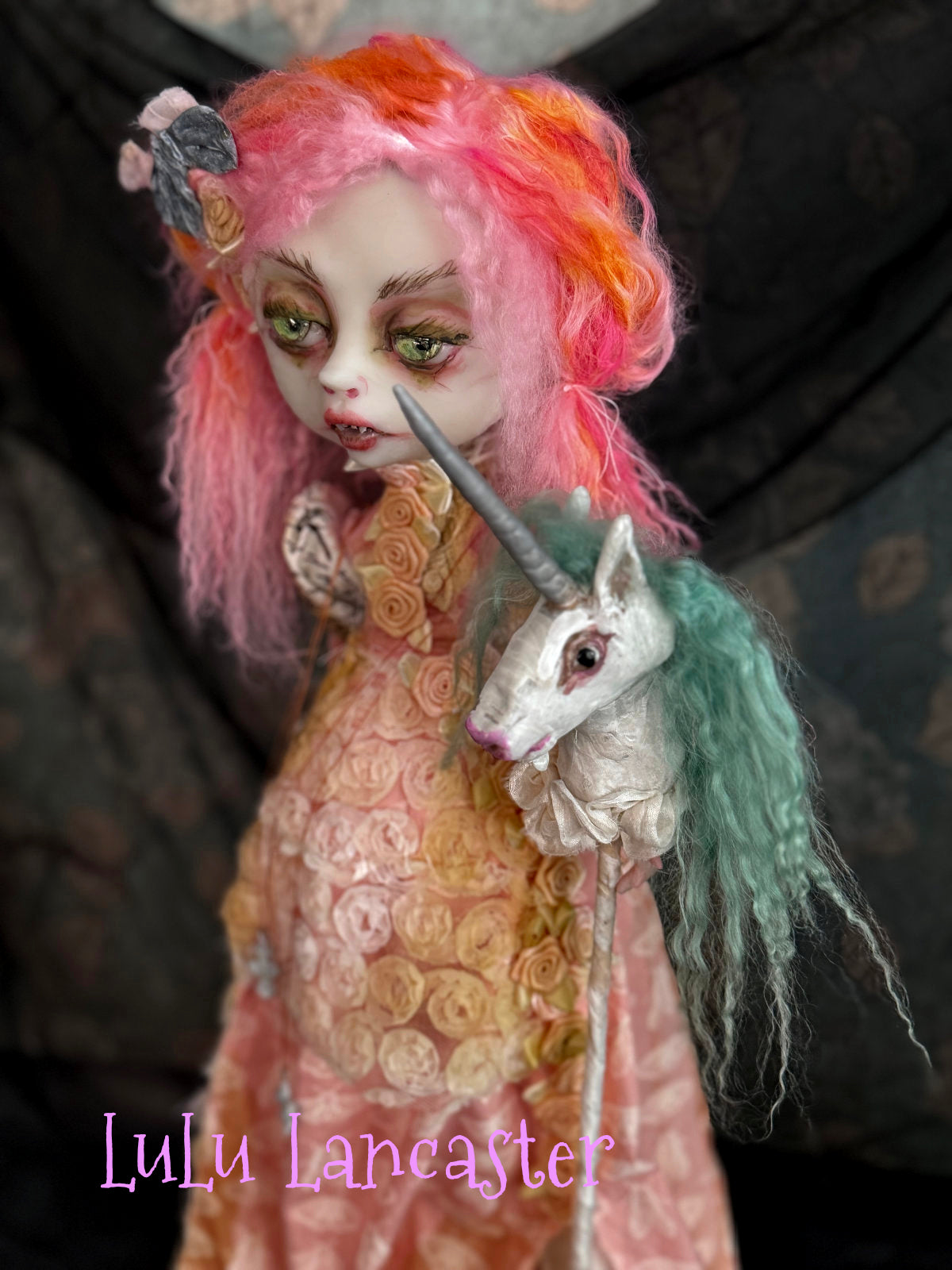 "We Found each other" Vampire Original LuLu Lancaster Art Dolls~Hinge Artist Collective Group Show Resonance