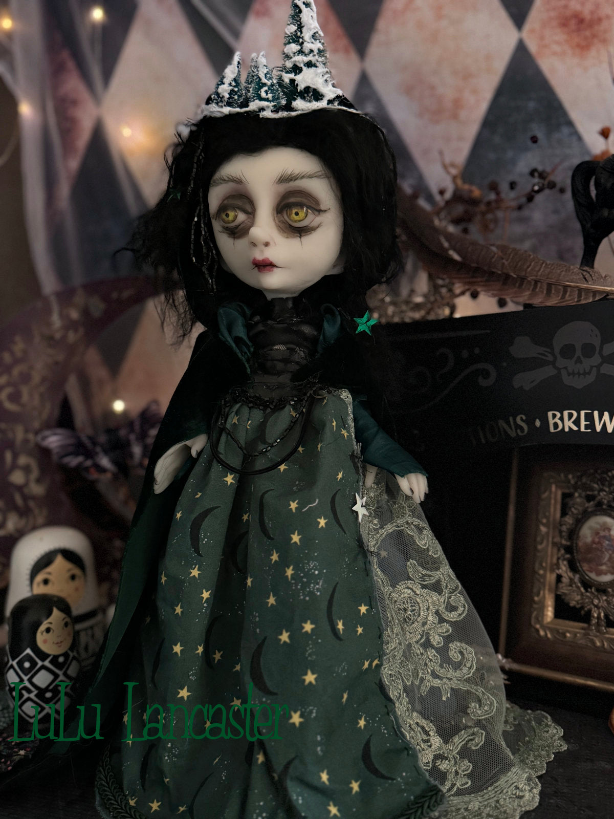 Willa the Winter Witch Holiday Original LuLu Lancaster Art Doll