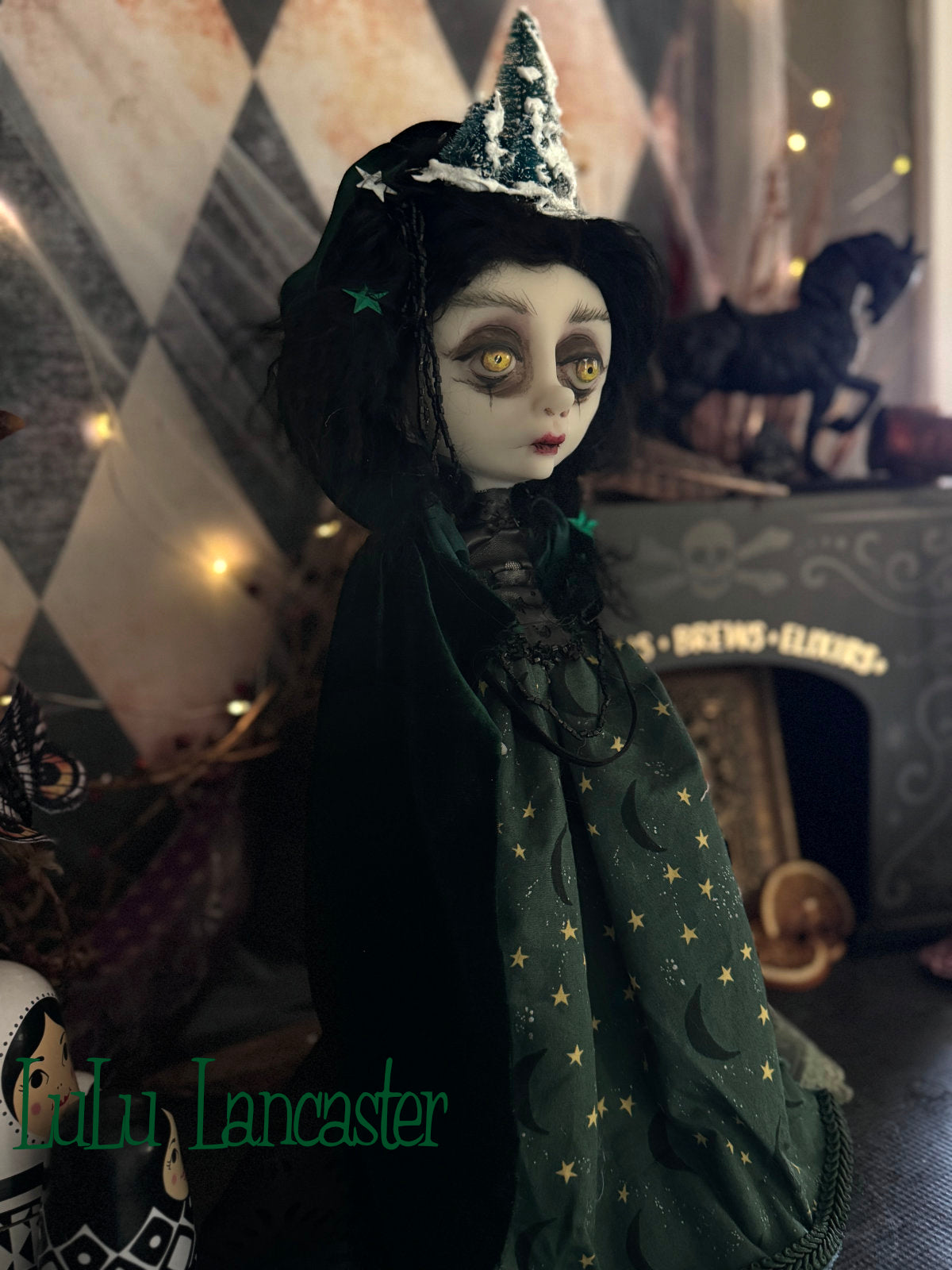 Willa the Winter Witch Holiday Original LuLu Lancaster Art Doll
