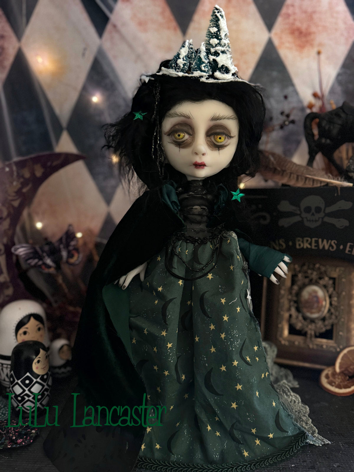 Willa the Winter Witch Holiday Original LuLu Lancaster Art Doll