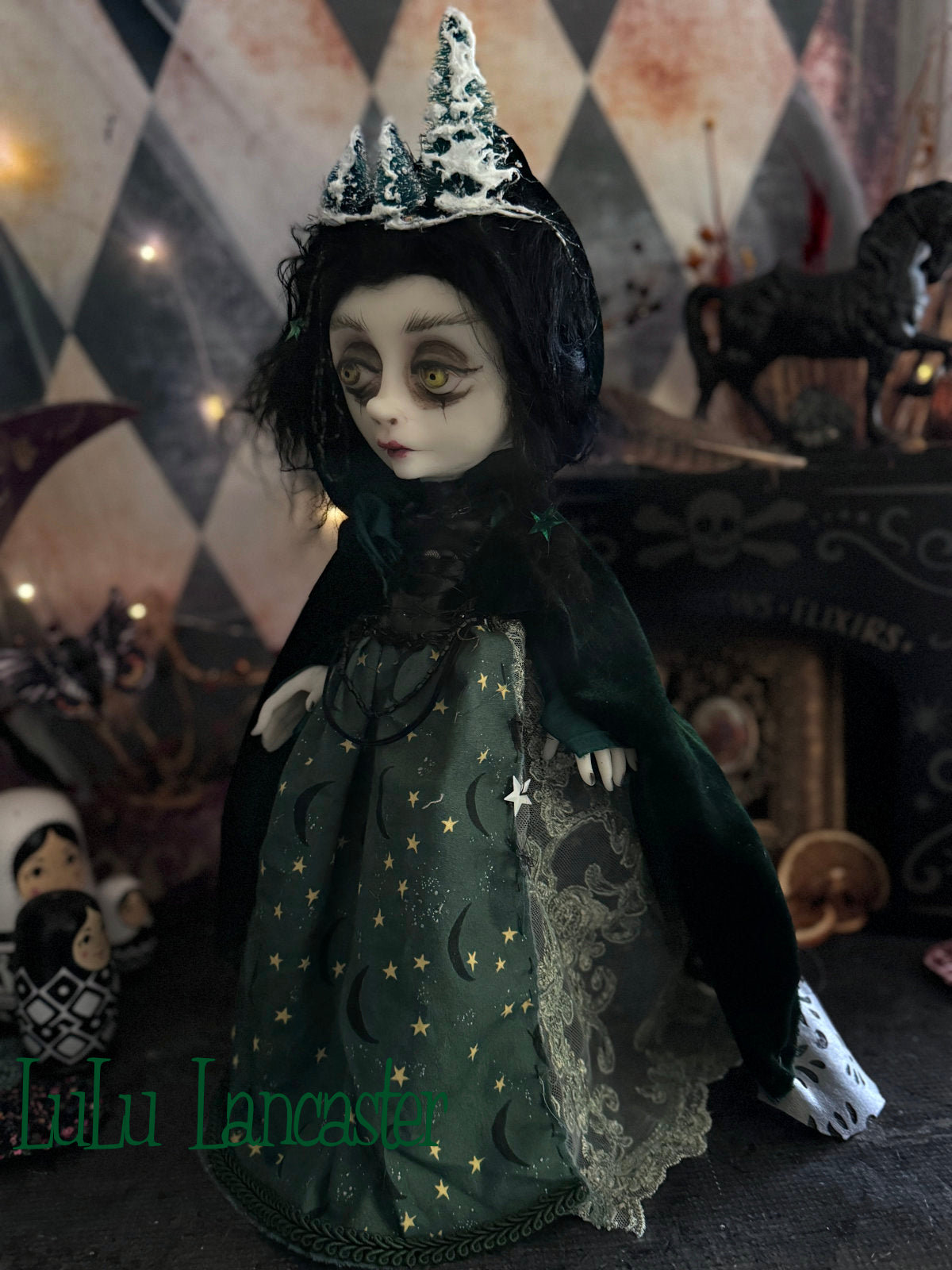 Willa the Winter Witch Holiday Original LuLu Lancaster Art Doll