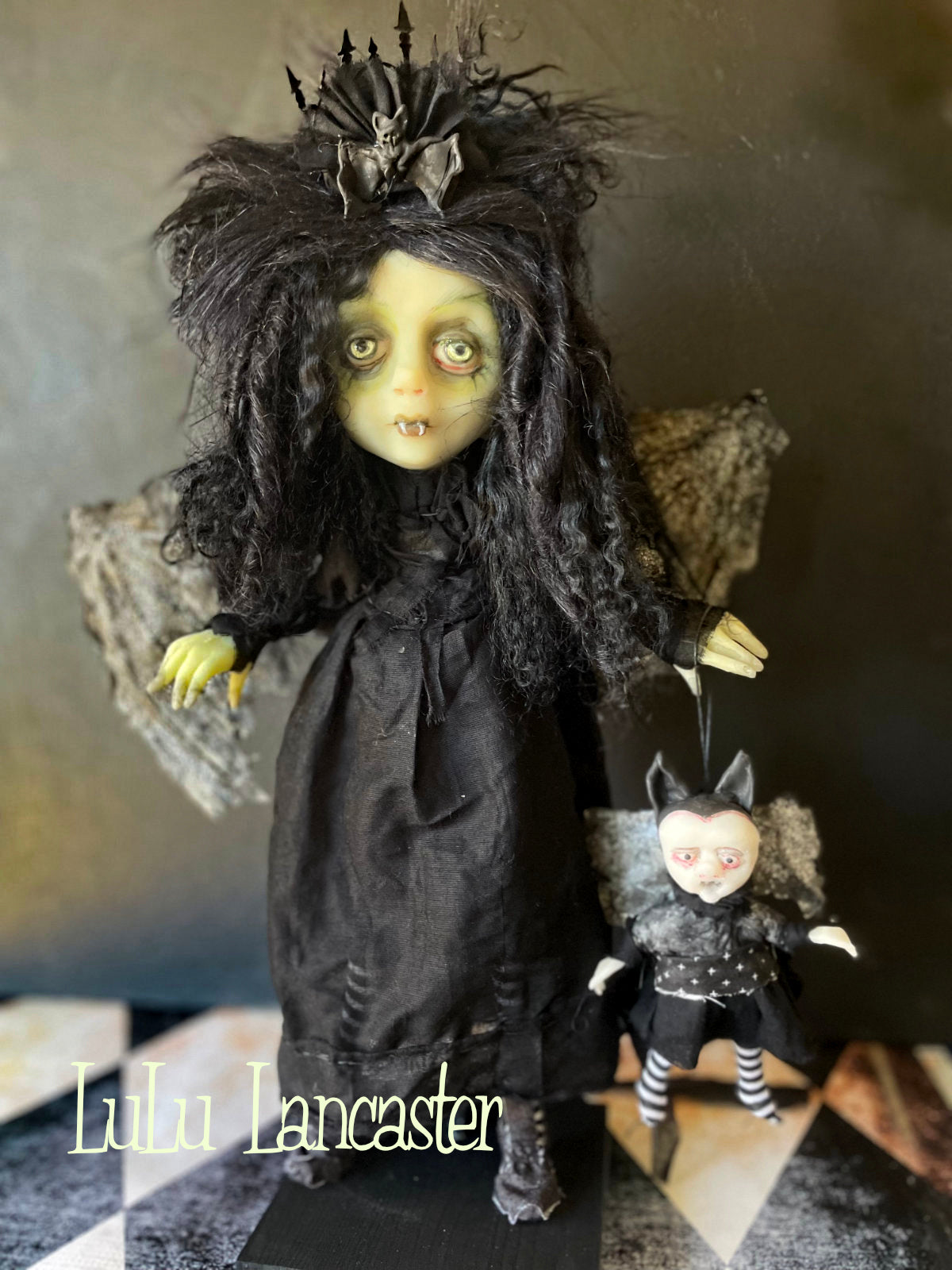 Minia the Vampire Glow in the dark Original LuLu Lancaster Art Doll