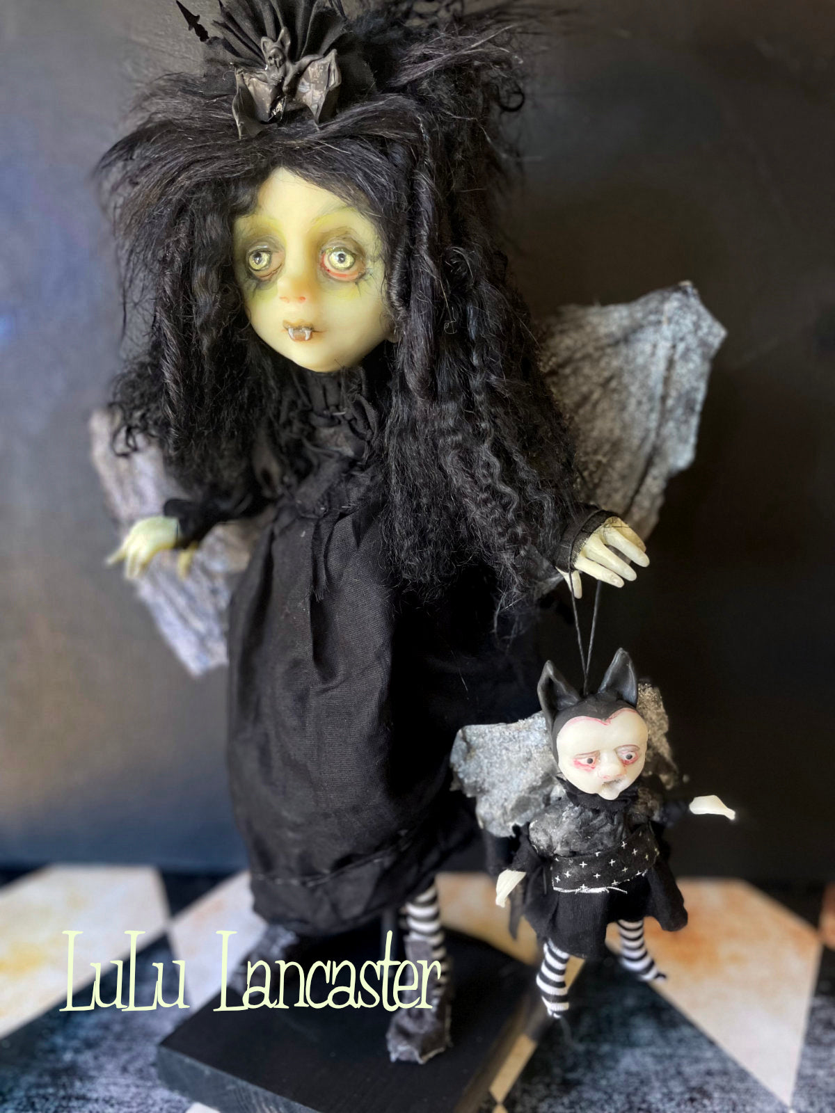 Minia the Vampire Glow in the dark Original LuLu Lancaster Art Doll