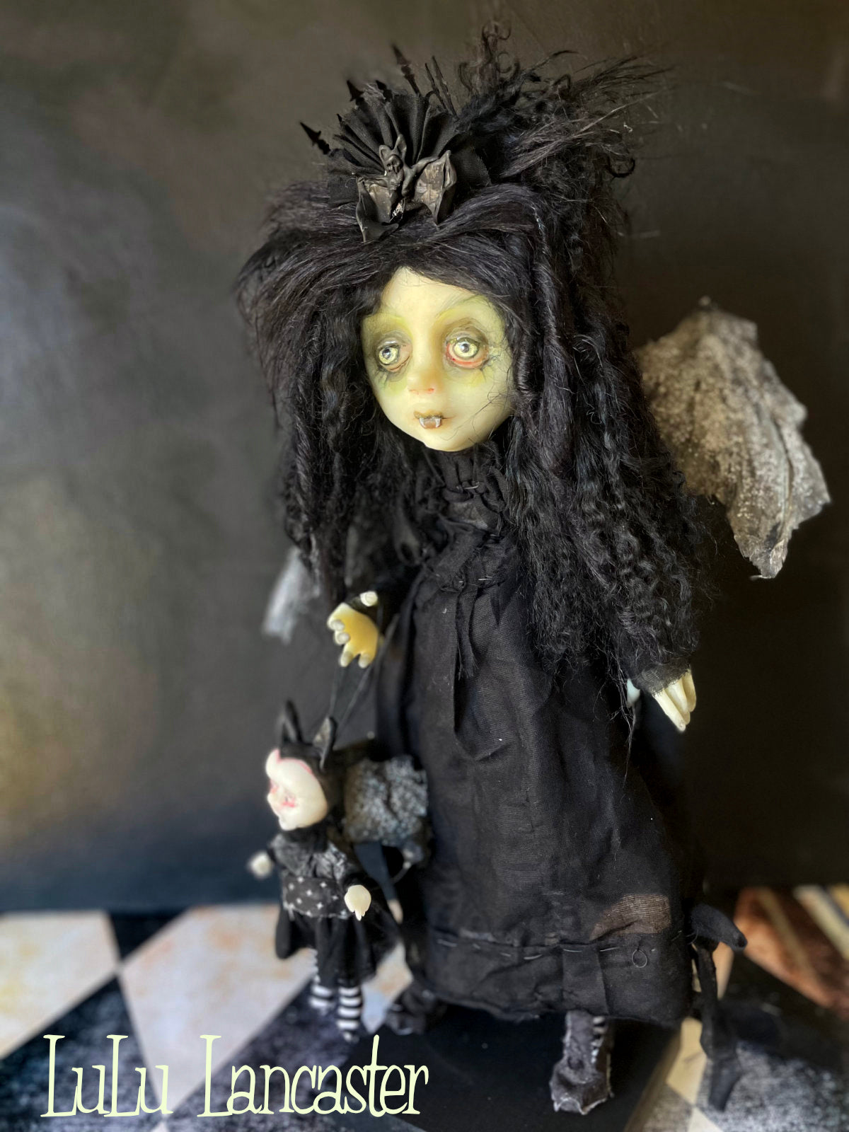 Minia the Vampire Glow in the dark Original LuLu Lancaster Art Doll