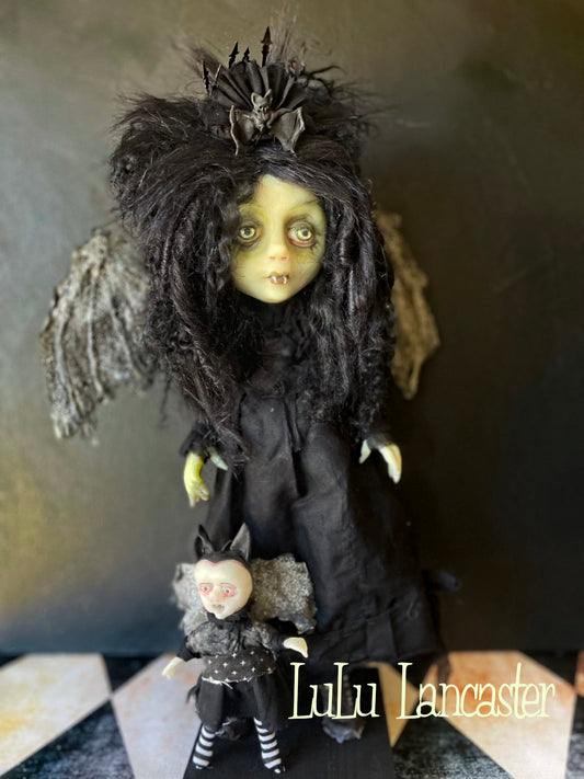 Minia the Vampire Glow in the dark Original LuLu Lancaster Art Doll