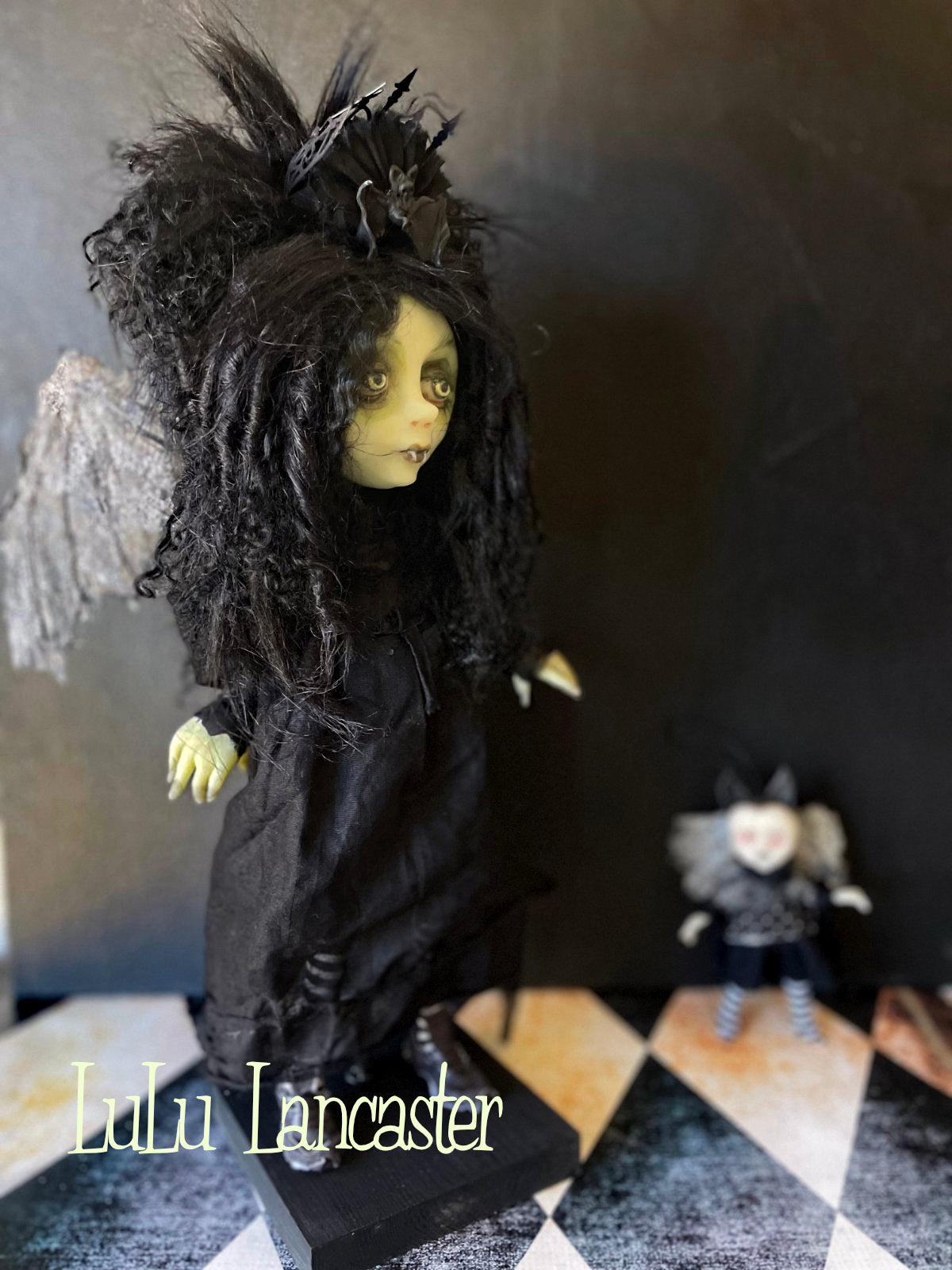 Minia the Vampire Glow in the dark Original LuLu Lancaster Art Doll