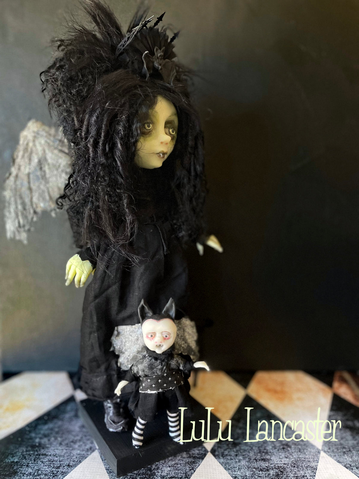 Minia the Vampire Glow in the dark Original LuLu Lancaster Art Doll