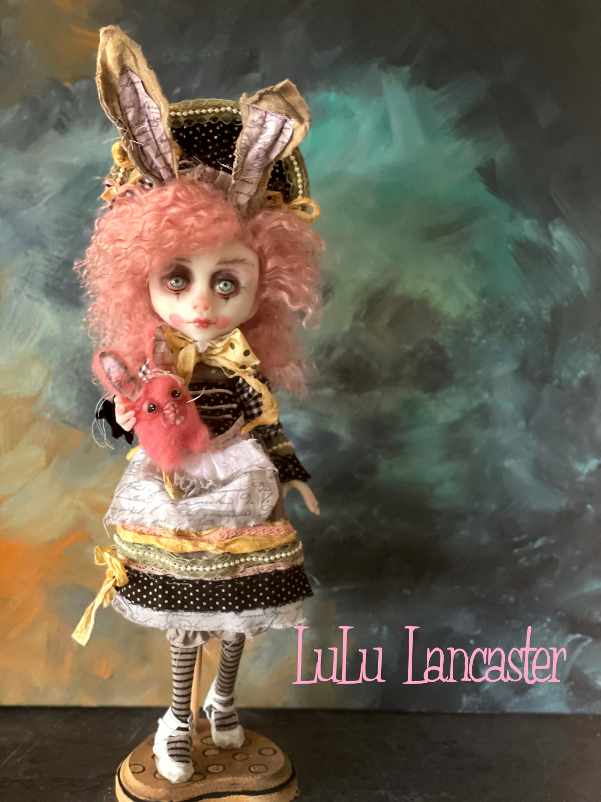 Tollie Lapin Victorian Goth Bunny Original LuLu Lancaster Art Doll