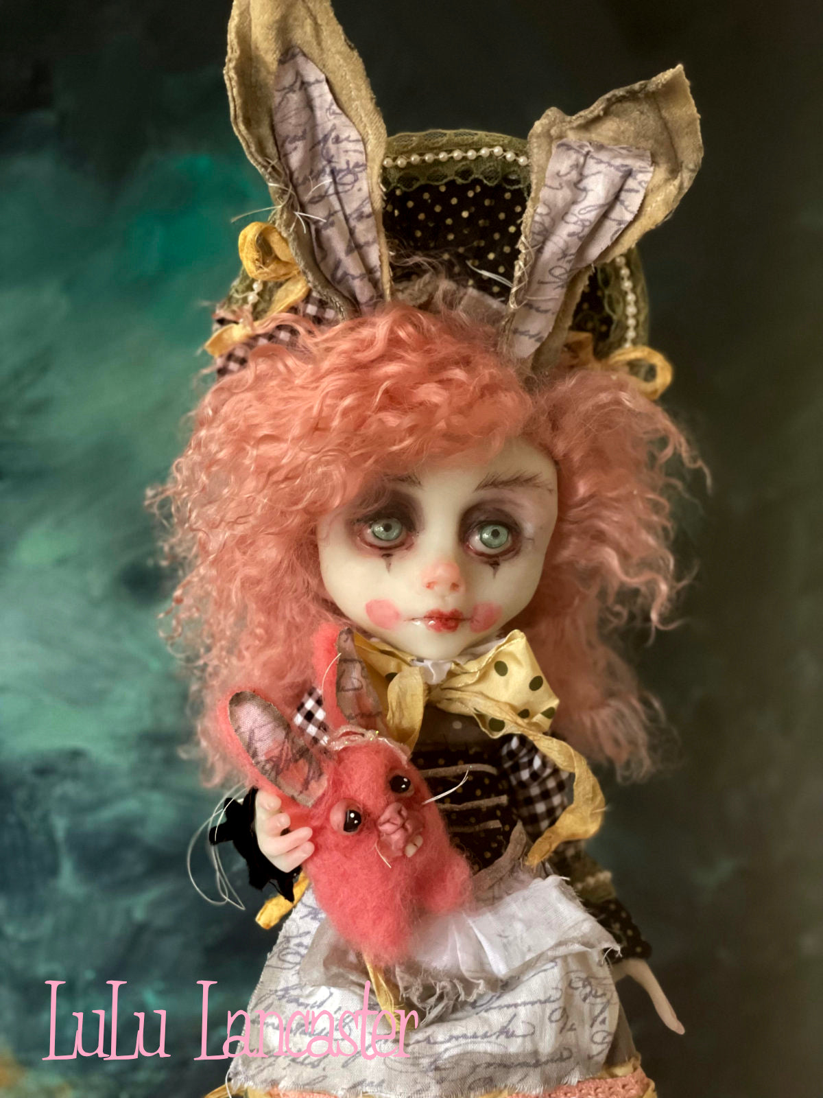 Tollie Lapin Victorian Goth Bunny Original LuLu Lancaster Art Doll