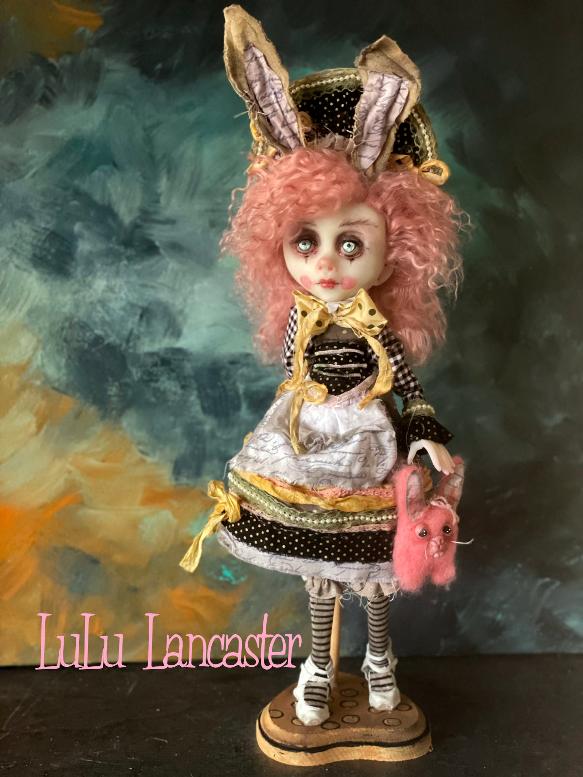 Tollie Lapin Victorian Goth Bunny Original LuLu Lancaster Art Doll