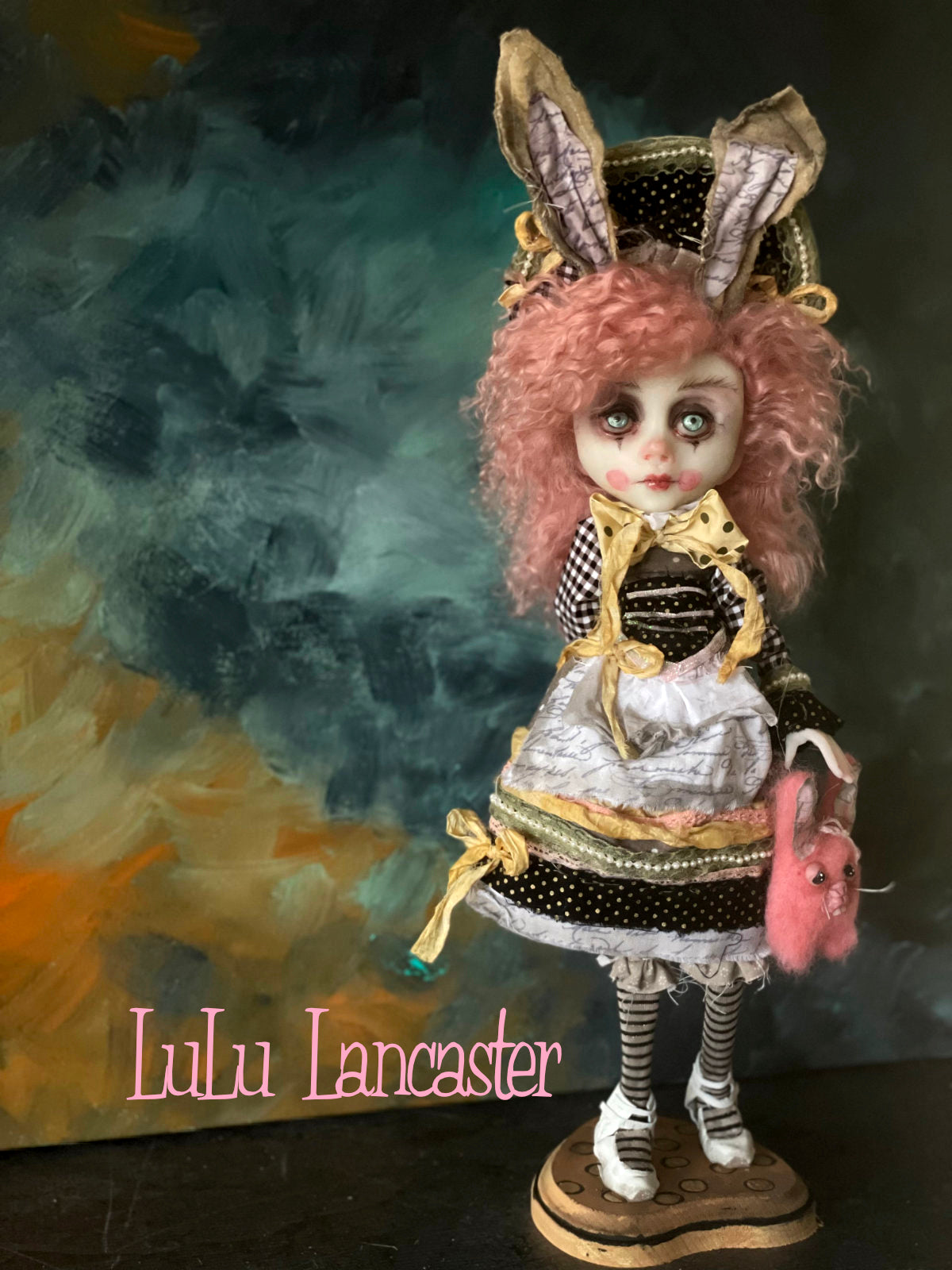 Tollie Lapin Victorian Goth Bunny Original LuLu Lancaster Art Doll