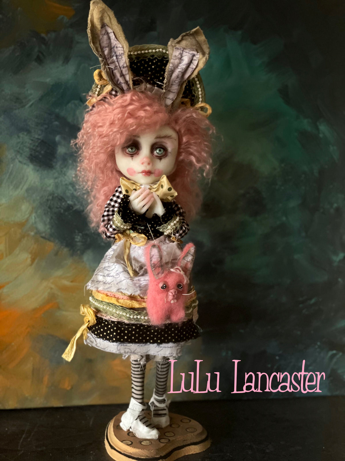 Tollie Lapin Victorian Goth Bunny Original LuLu Lancaster Art Doll