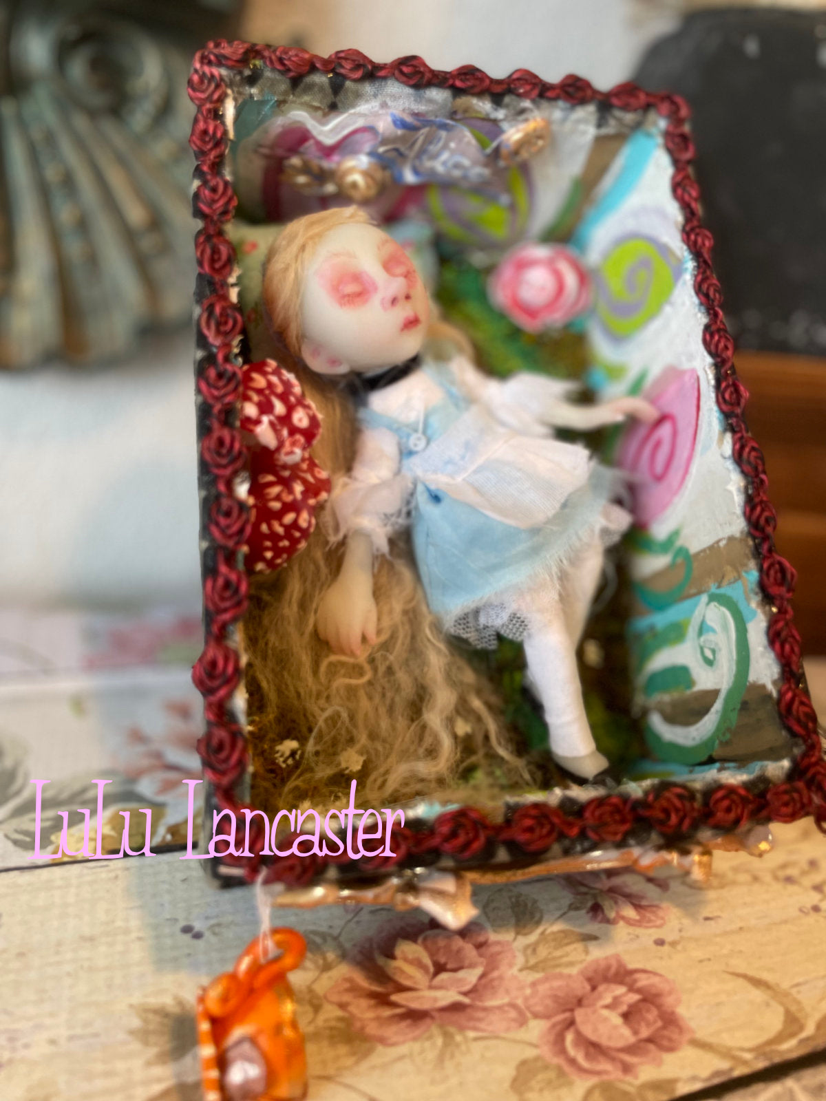 Miniature Sleeping Alice in box LuLu's Wonderland Original LuLu Lancaster Art Doll