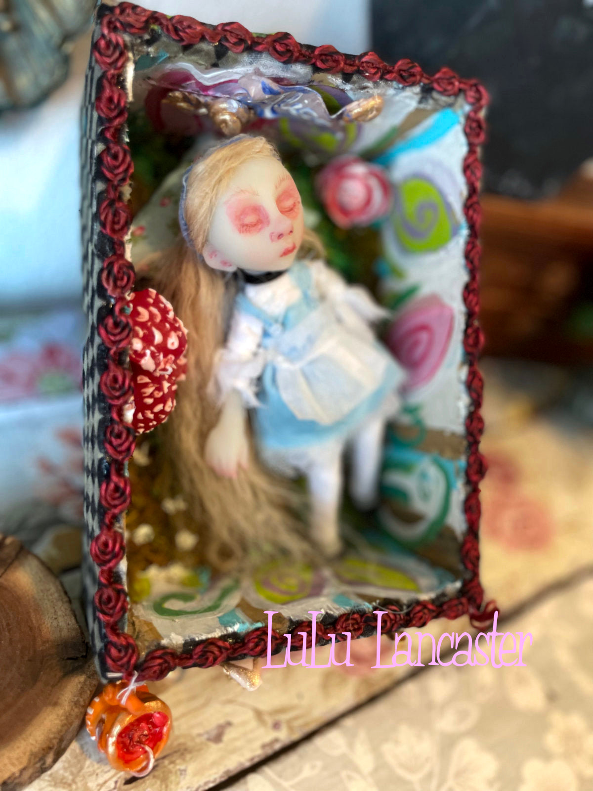 Miniature Sleeping Alice in box LuLu's Wonderland Original LuLu Lancaster Art Doll