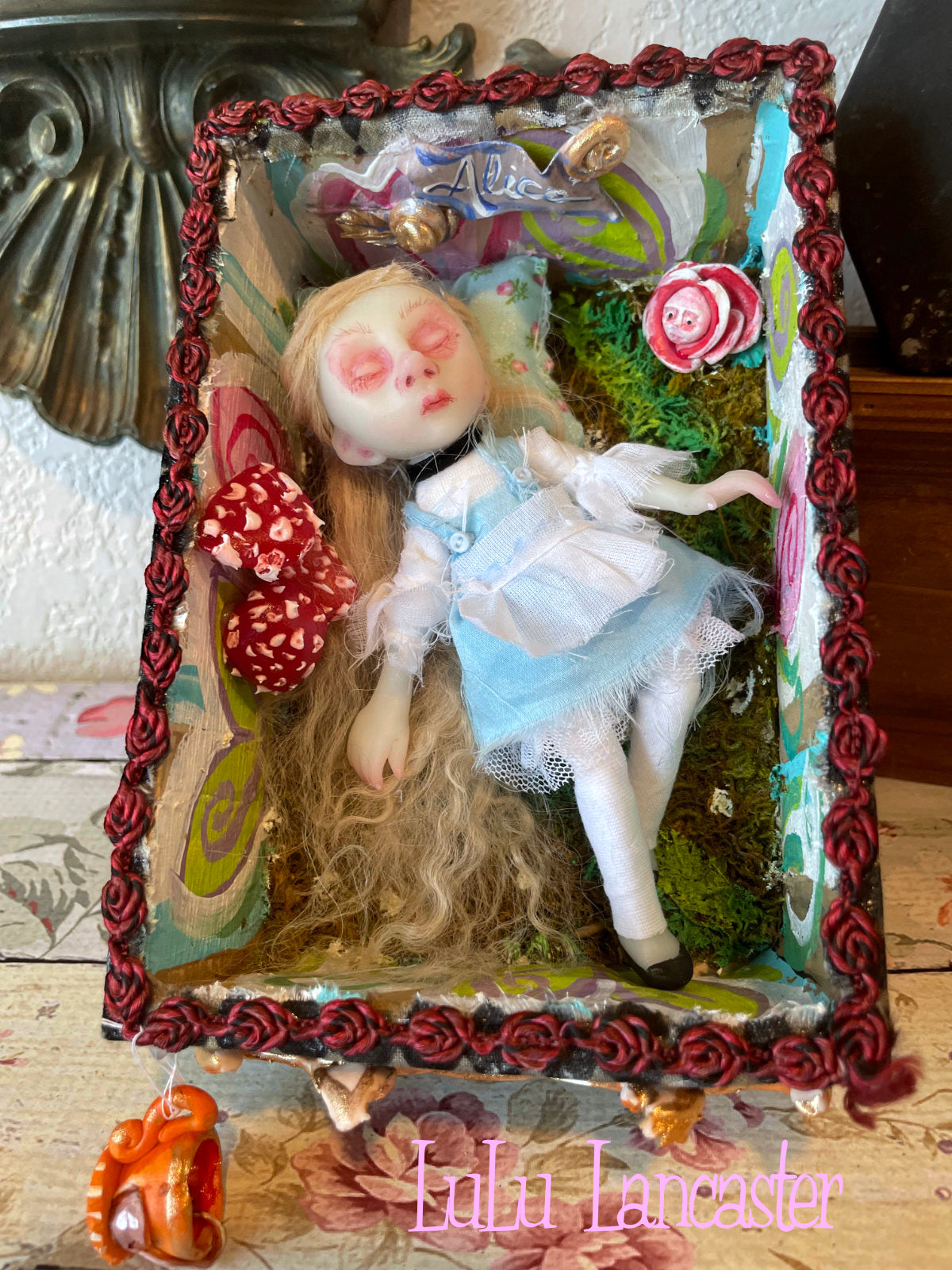 Miniature Sleeping Alice in box LuLu's Wonderland Original LuLu Lancaster Art Doll
