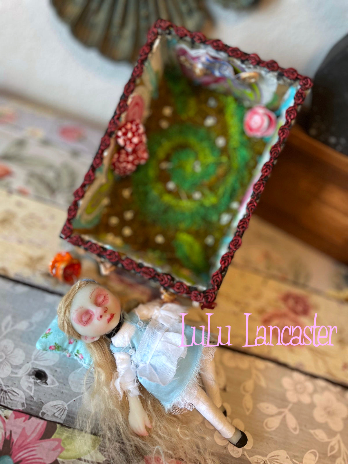 Miniature Sleeping Alice in box LuLu's Wonderland Original LuLu Lancaster Art Doll