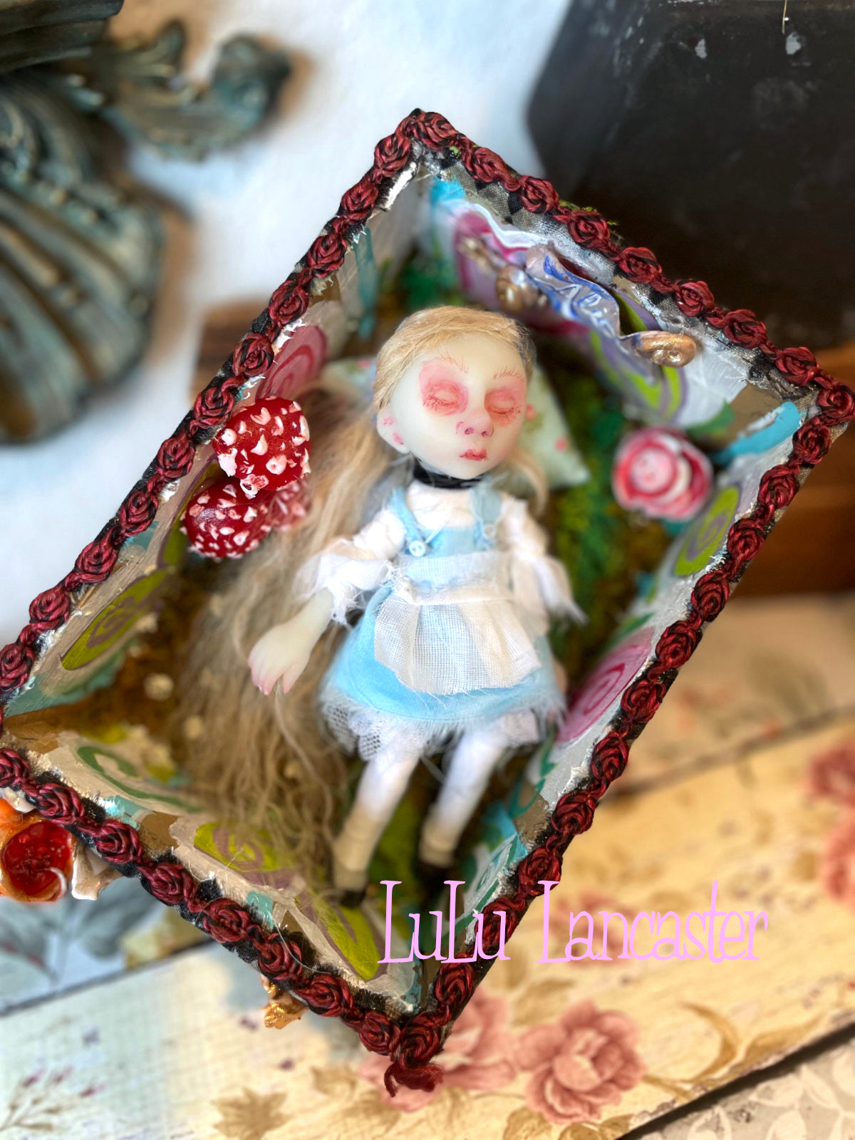Miniature Sleeping Alice in box LuLu's Wonderland Original LuLu Lancaster Art Doll
