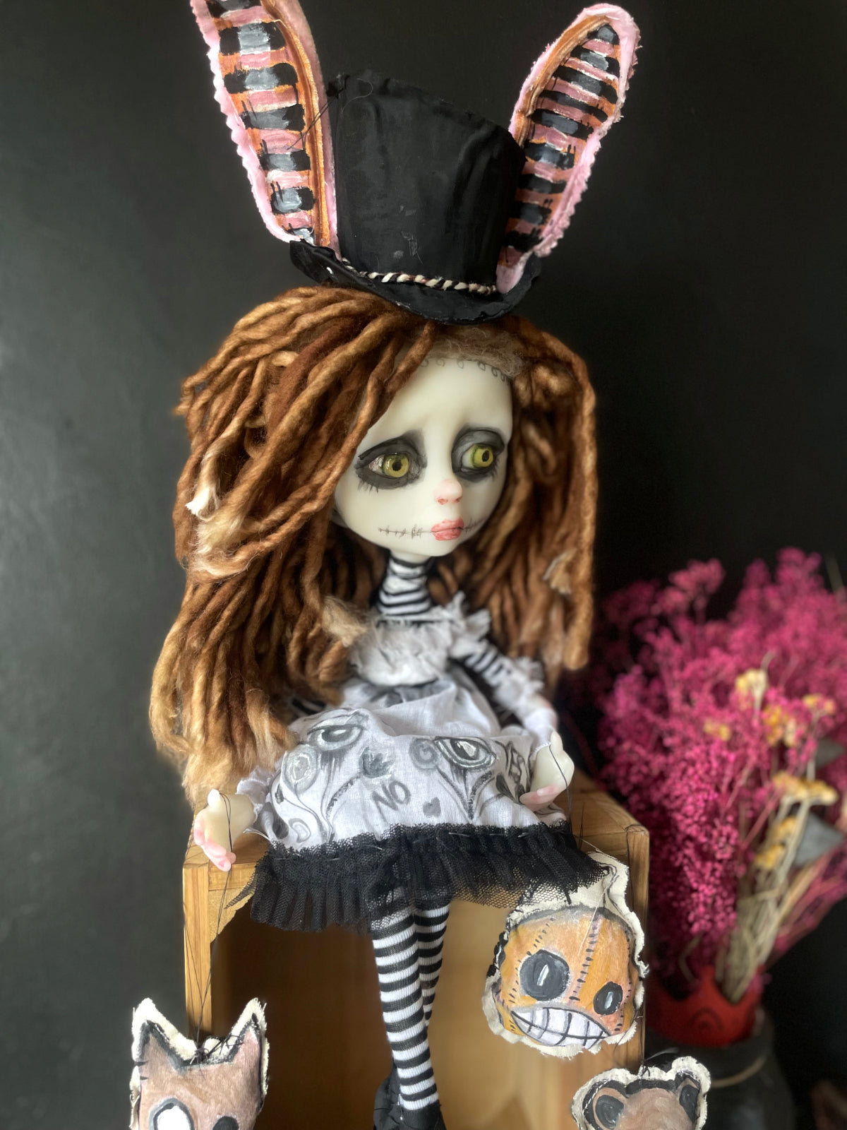 Embrette Little Nightmares Goth Bunny Original LuLu Lancaster Art Doll