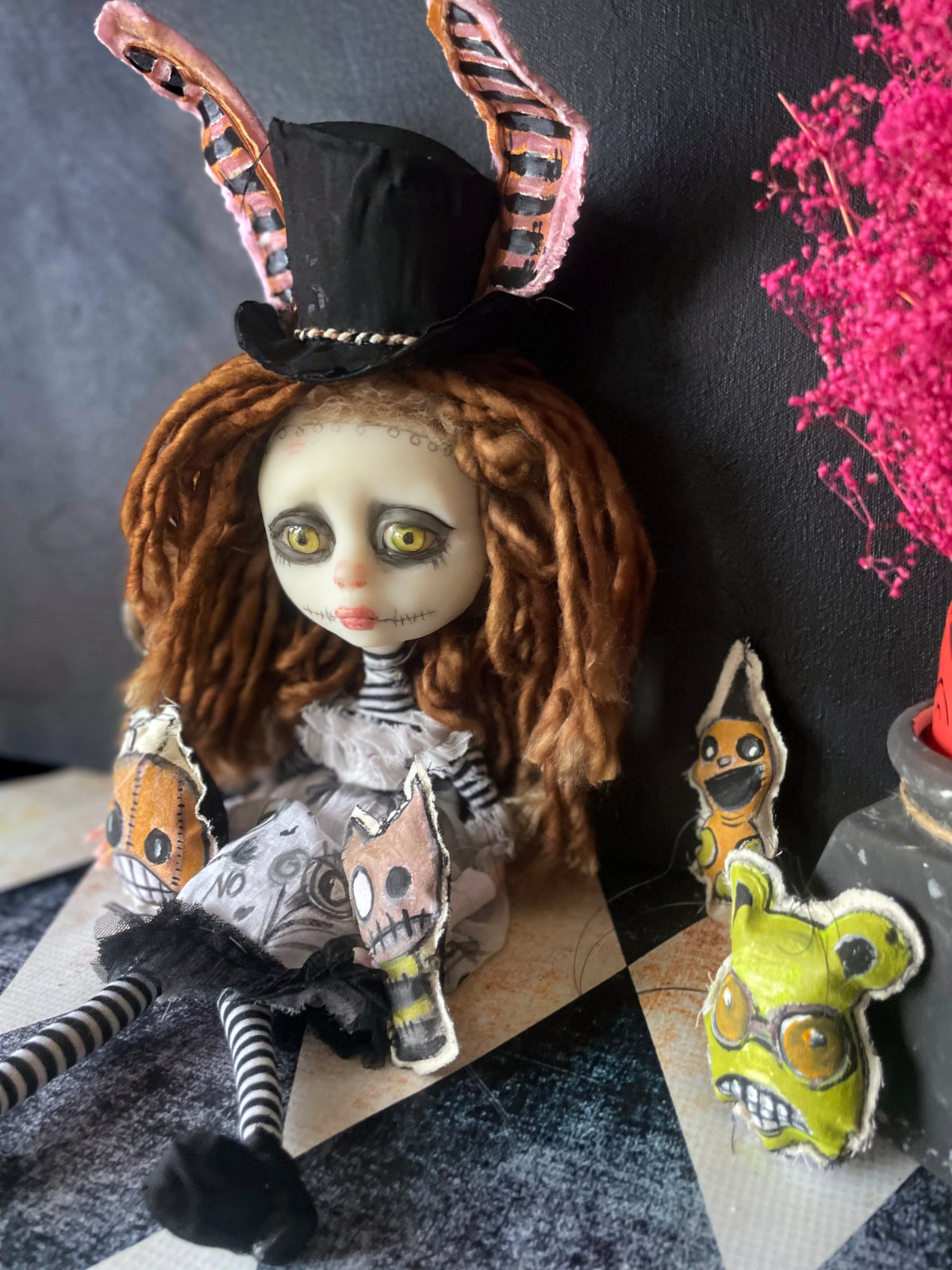 Embrette Little Nightmares Goth Bunny Original LuLu Lancaster Art Doll