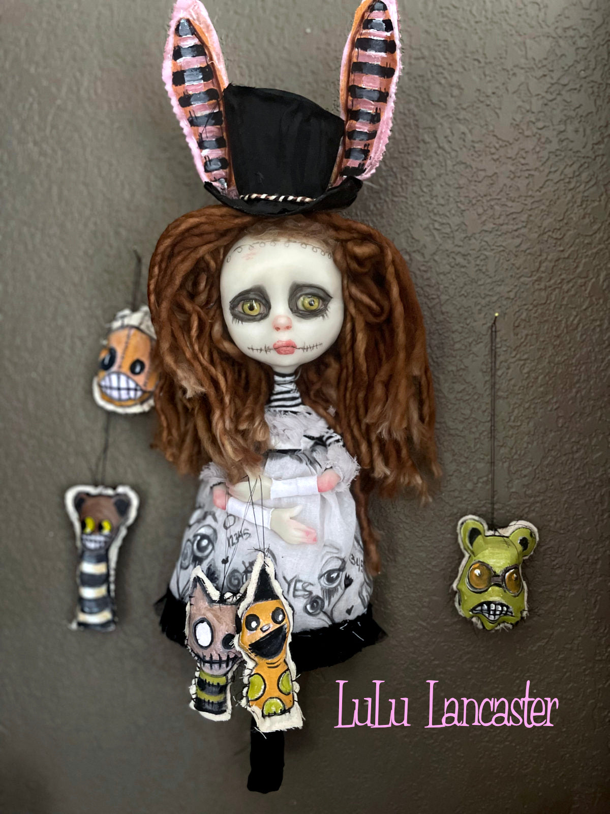Embrette Little Nightmares Goth Bunny Original LuLu Lancaster Art Doll