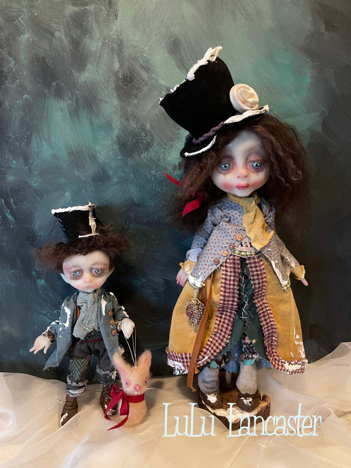 Amelia and Pete Scrappy Dickens Original LuLu Lancaster Art Doll