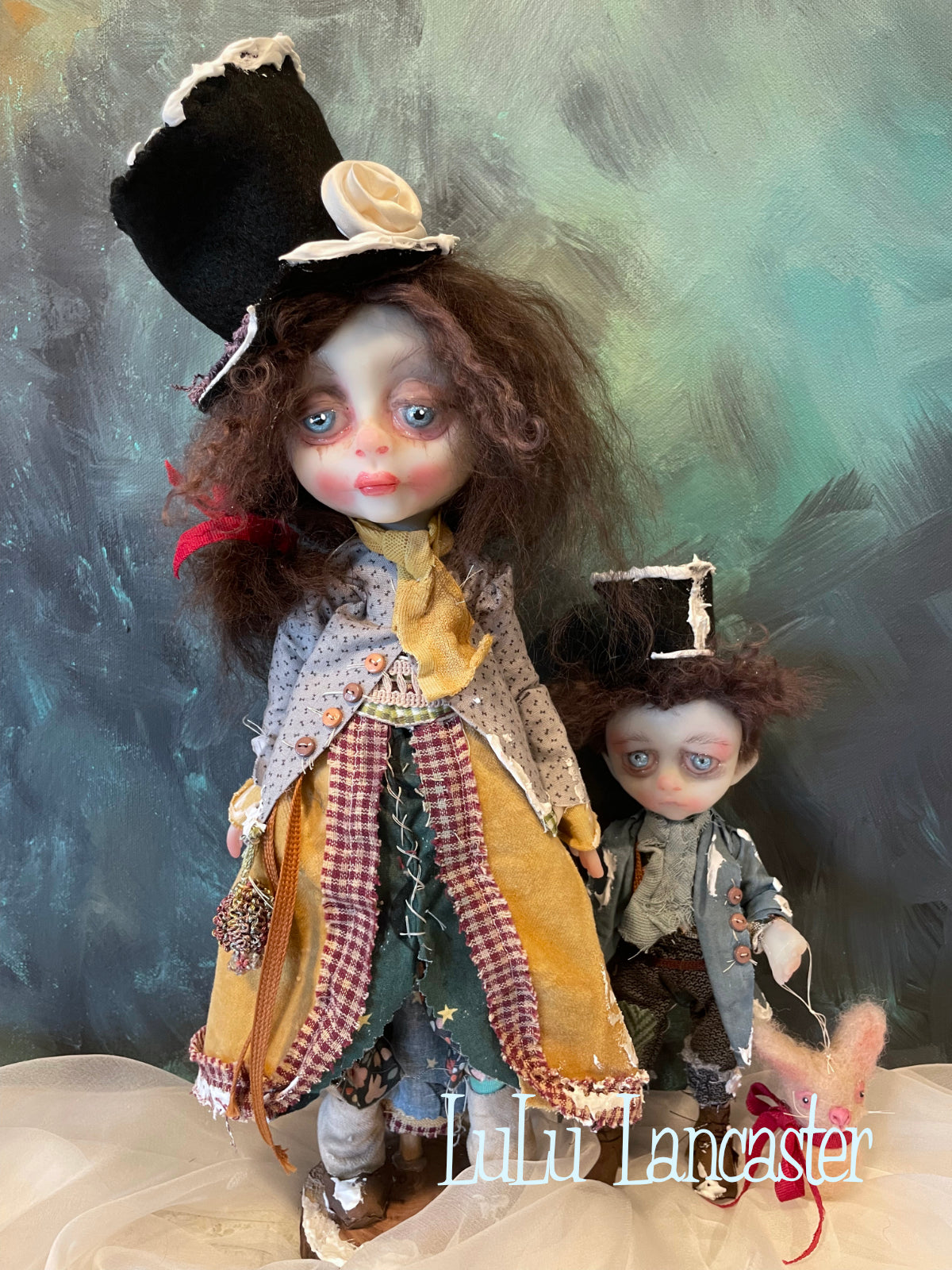 Amelia and Pete Scrappy Dickens Original LuLu Lancaster Art Doll