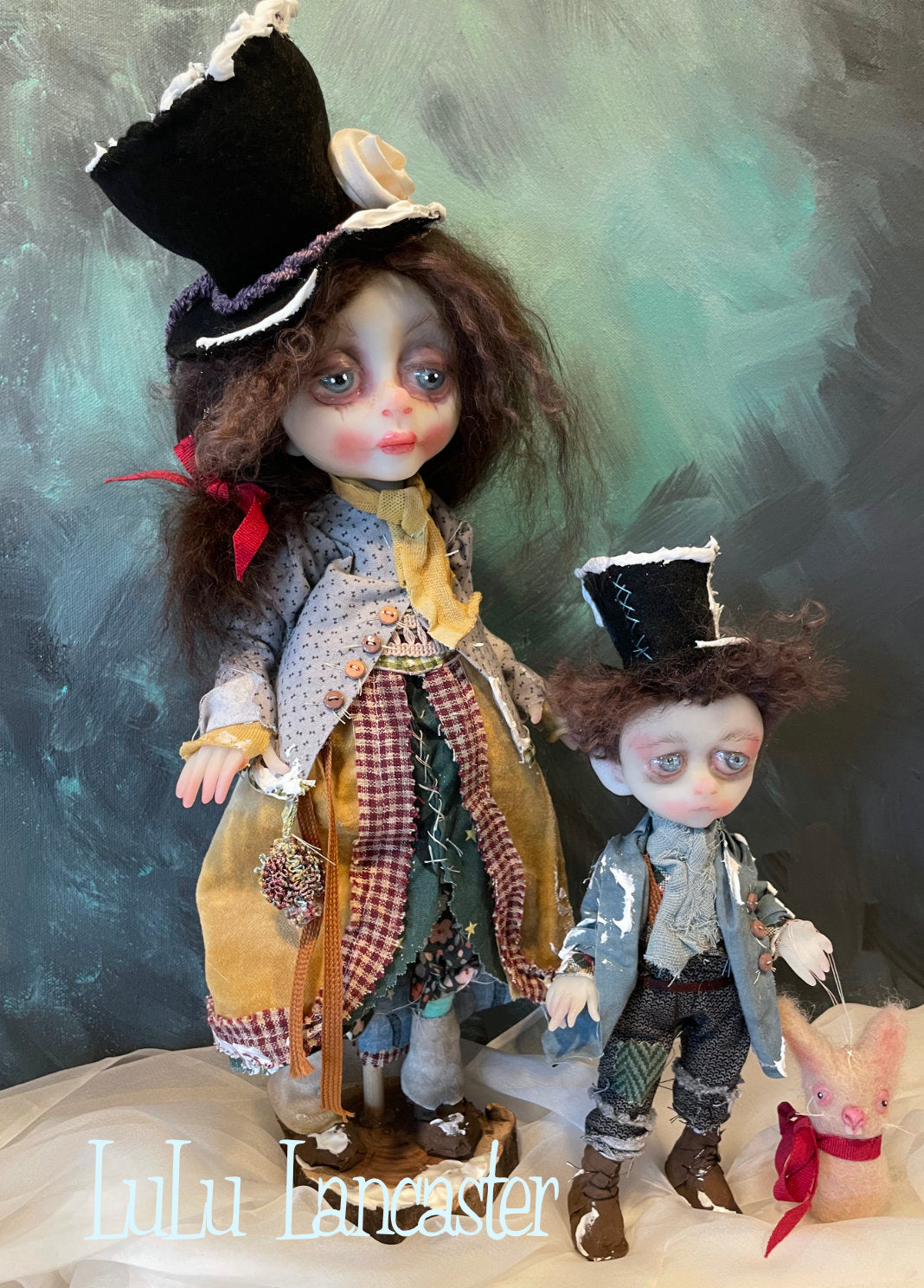 Amelia and Pete Scrappy Dickens Original LuLu Lancaster Art Doll