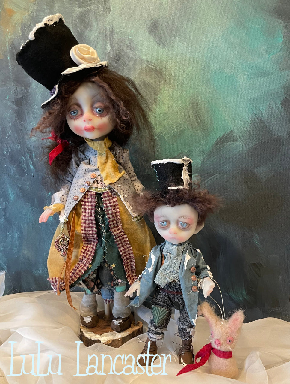 Amelia and Pete Scrappy Dickens Original LuLu Lancaster Art Doll