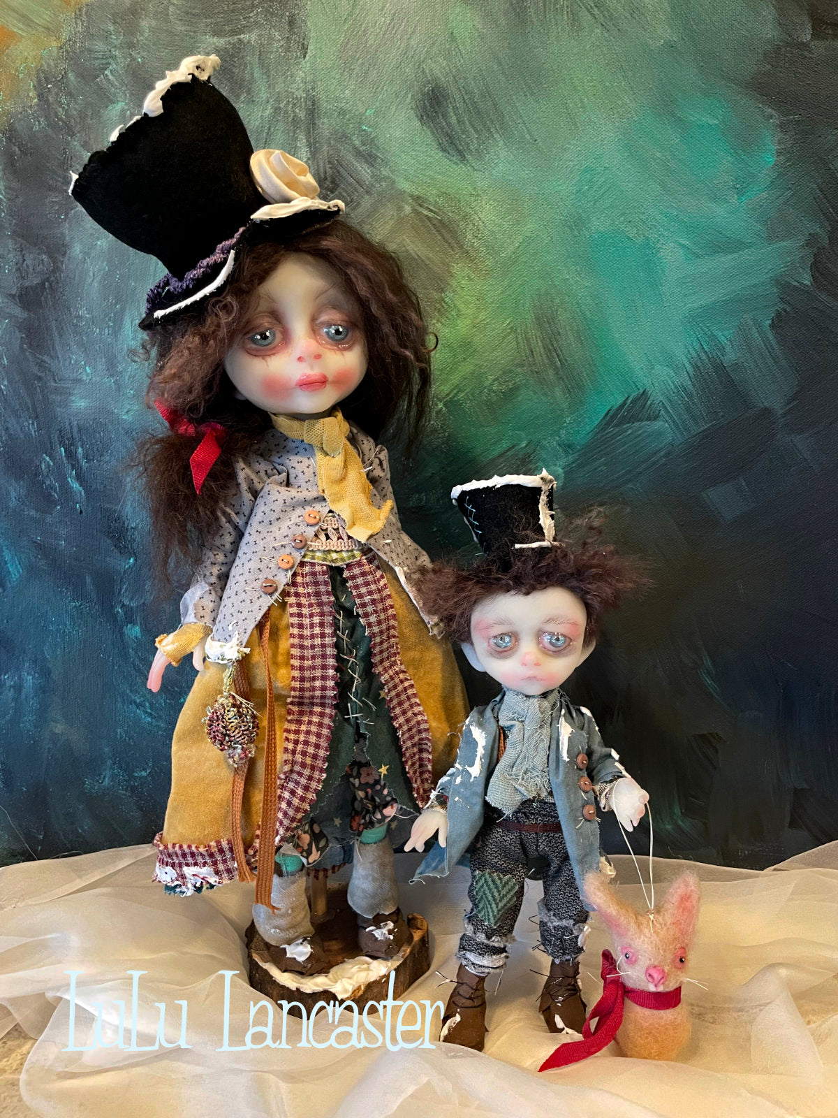 Amelia and Pete Scrappy Dickens Original LuLu Lancaster Art Doll