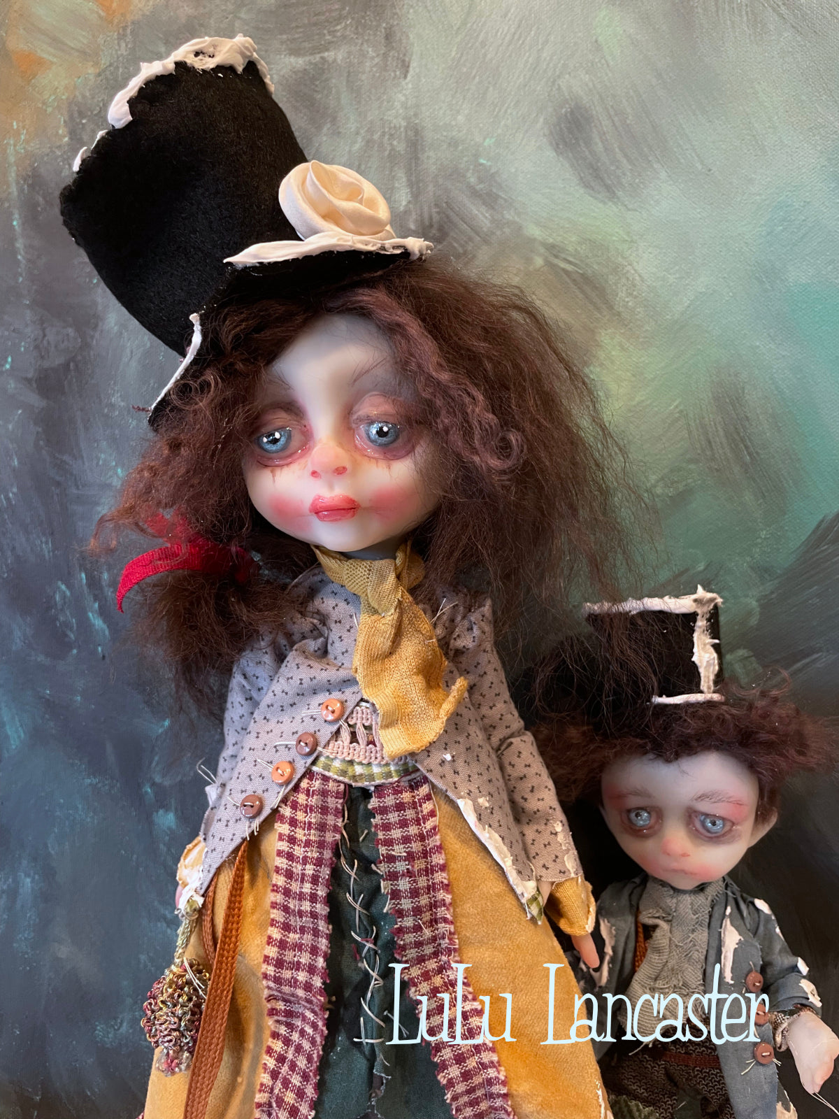 Amelia and Pete Scrappy Dickens Original LuLu Lancaster Art Doll