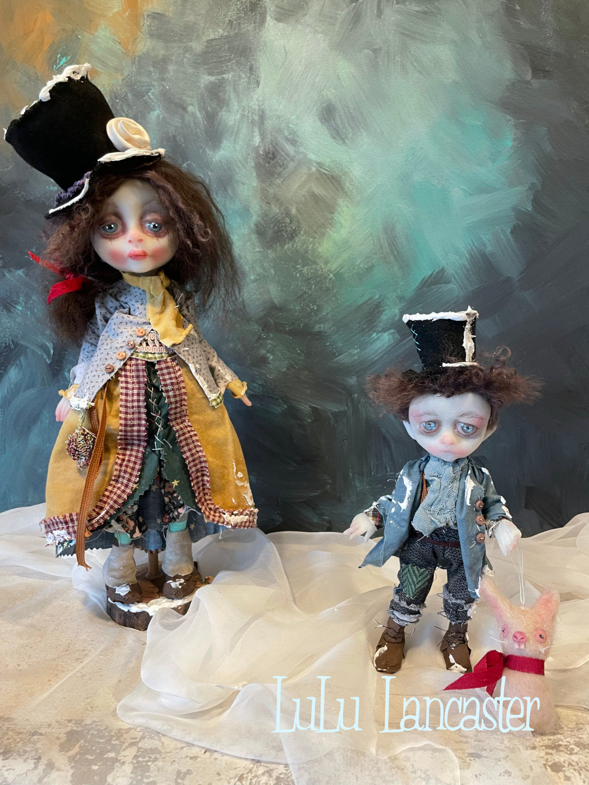 Amelia and Pete Scrappy Dickens Original LuLu Lancaster Art Doll