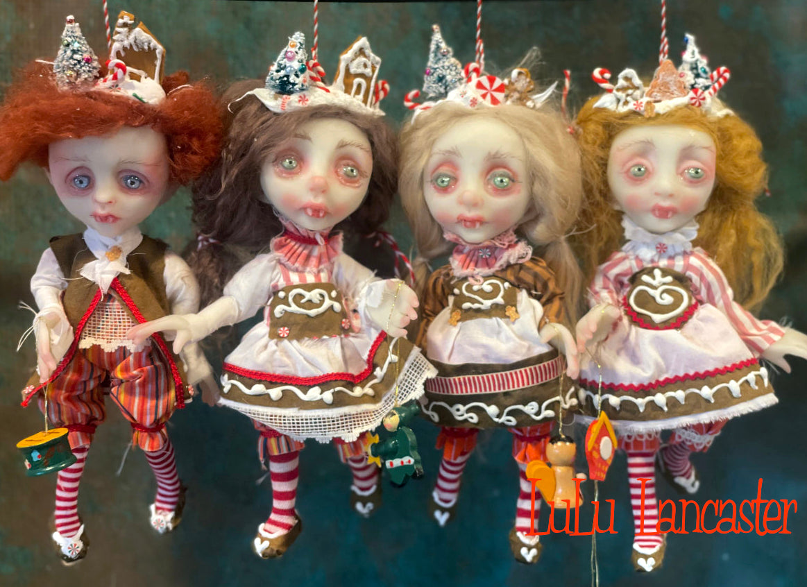 Freya Bavarian Vampire Mini Christmas hanging Original LuLu Lancaster Art Doll
