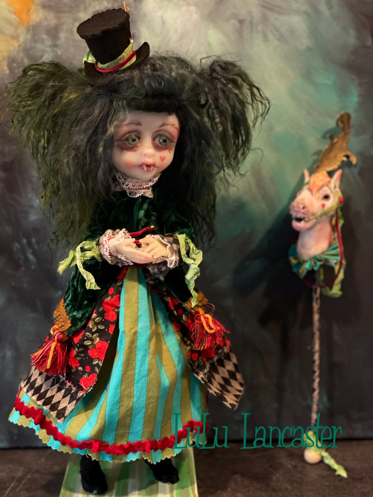 Bitten Rose Carousel Vampire Holiday Original LuLu Lancaster Art Doll