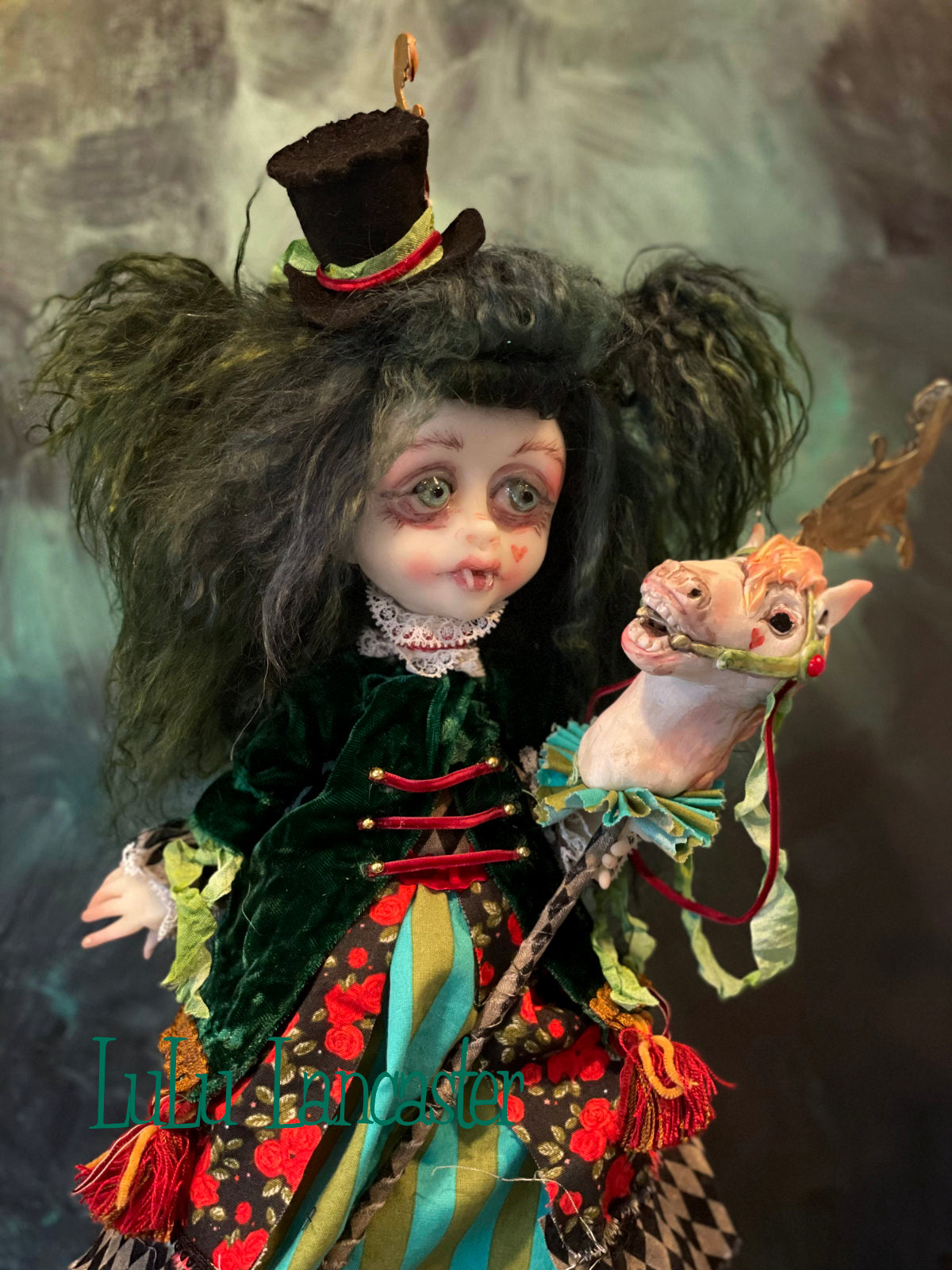 Bitten Rose Carousel Vampire Holiday Original LuLu Lancaster Art Doll