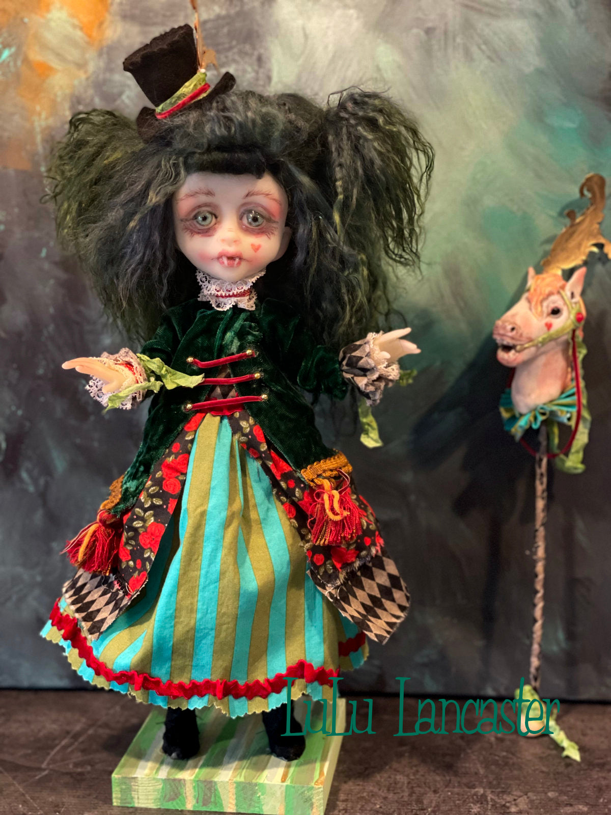 Bitten Rose Carousel Vampire Holiday Original LuLu Lancaster Art Doll