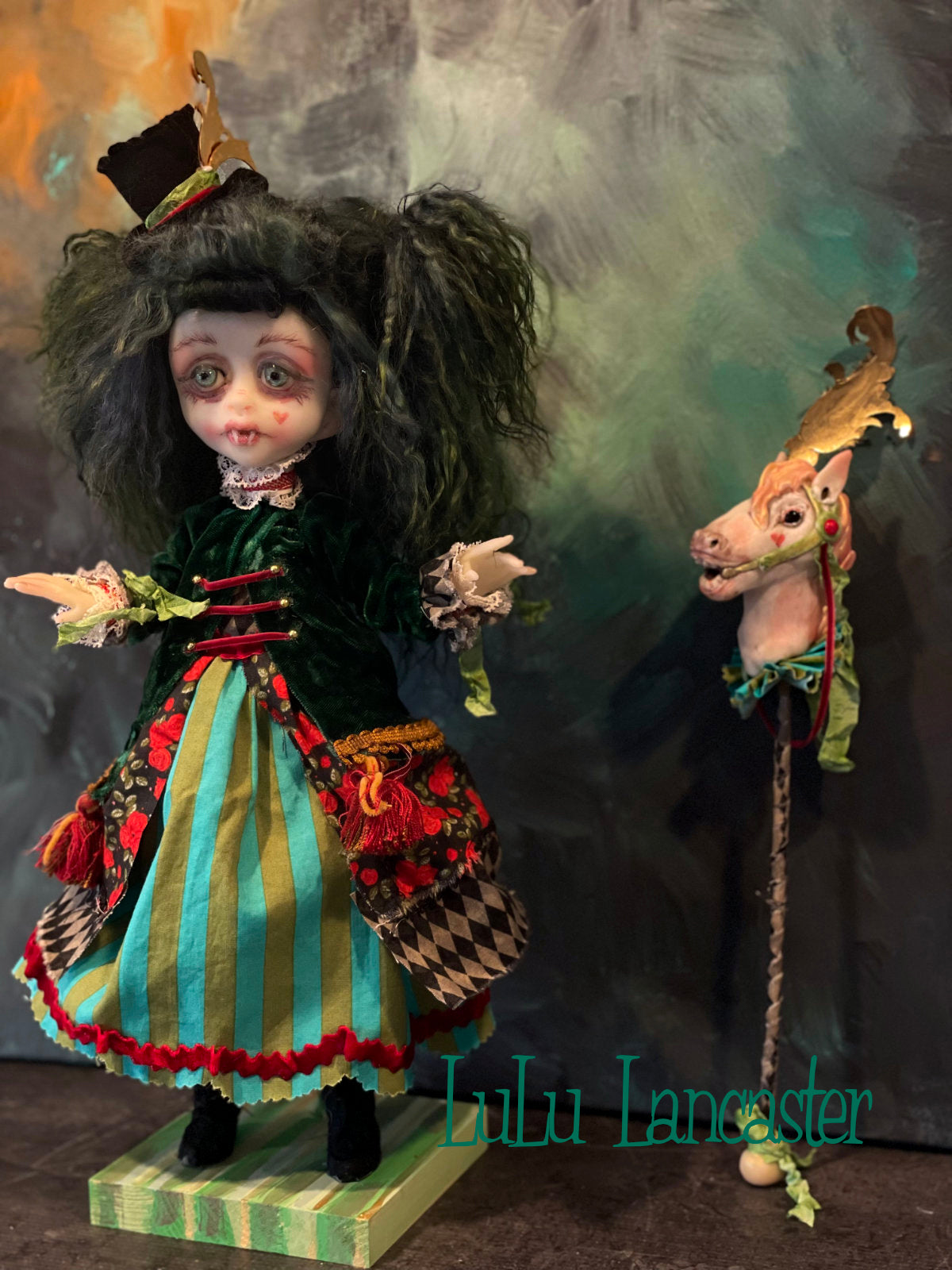 Bitten Rose Carousel Vampire Holiday Original LuLu Lancaster Art Doll