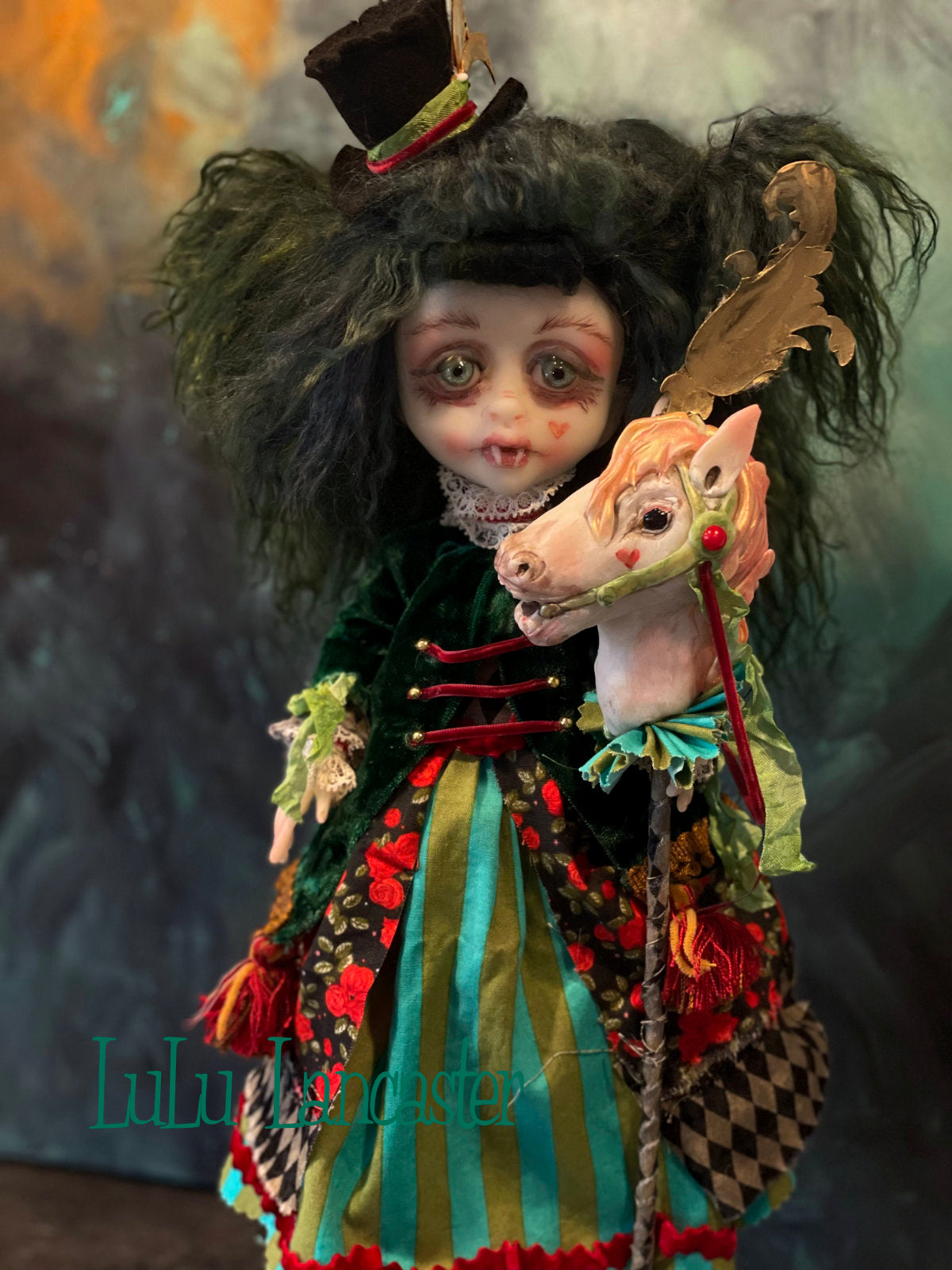 Bitten Rose Carousel Vampire Holiday Original LuLu Lancaster Art Doll