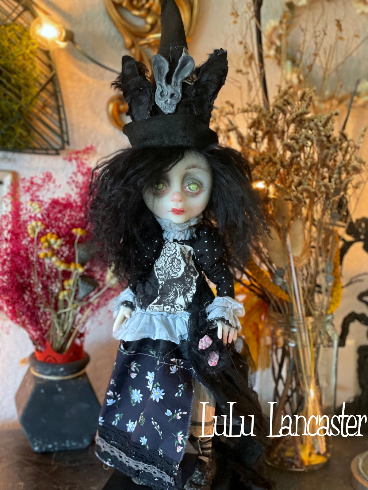 The Black Rabbit Witch Original LuLu Lancaster Art Doll