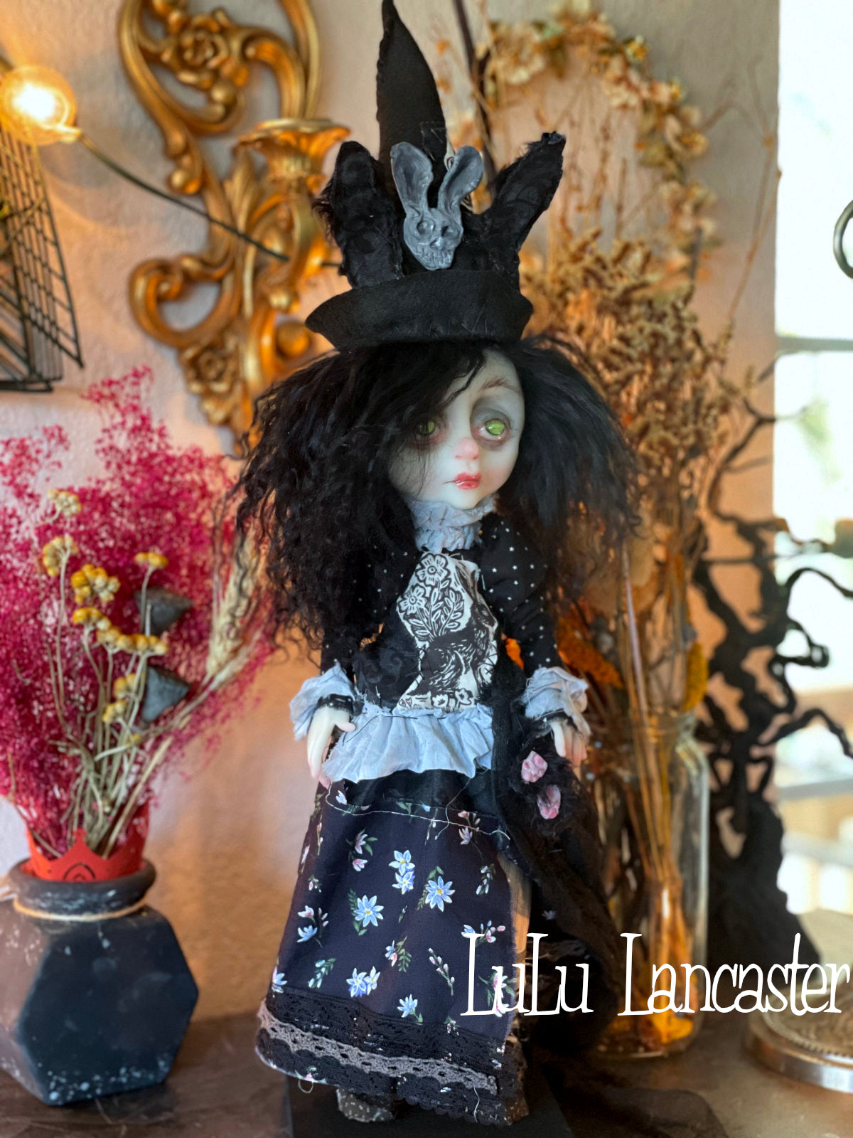 The Black Rabbit Witch Original LuLu Lancaster Art Doll