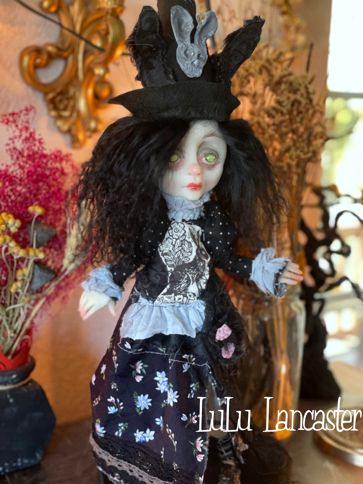 The Black Rabbit Witch Original LuLu Lancaster Art Doll