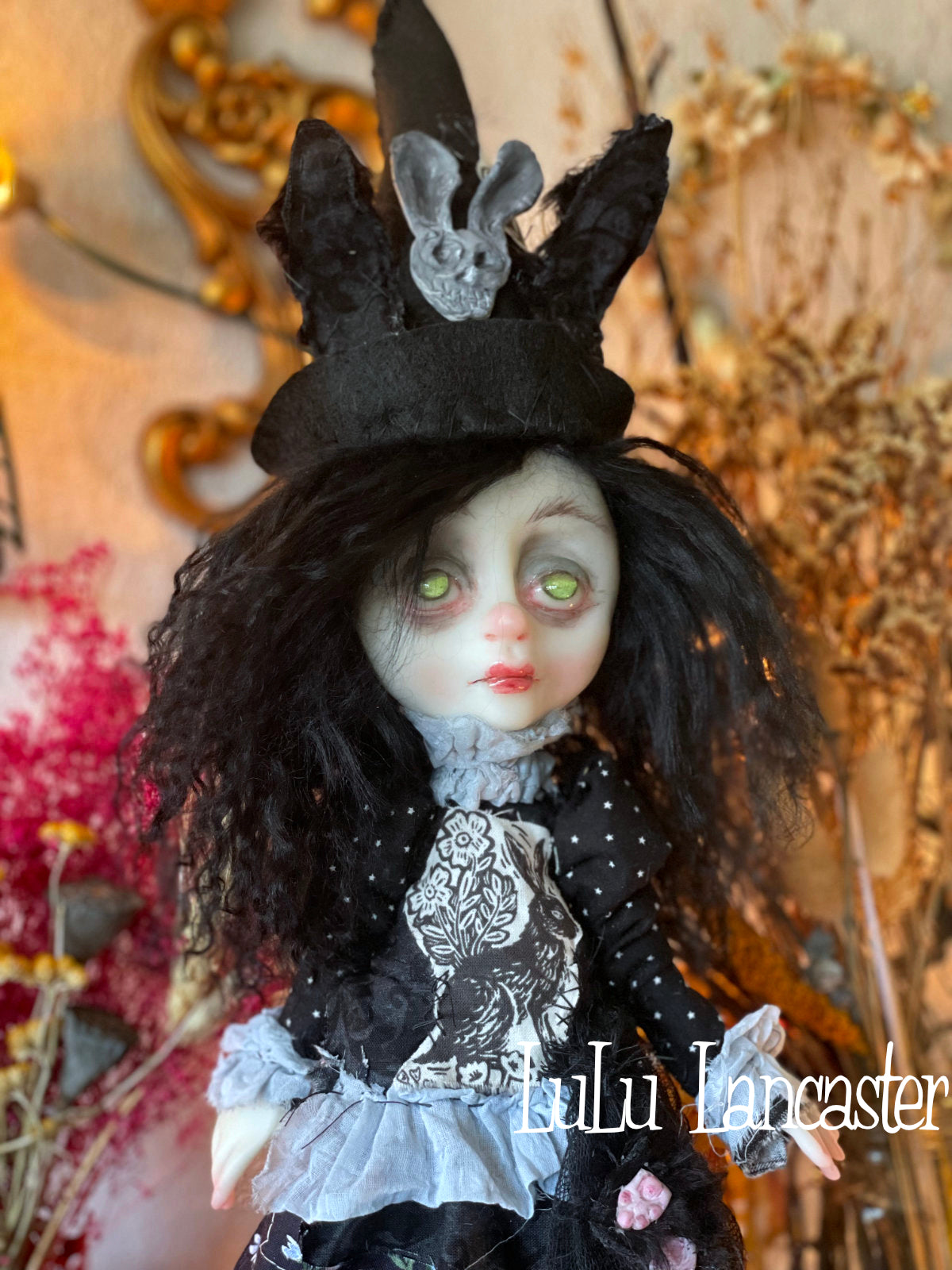 The Black Rabbit Witch Original LuLu Lancaster Art Doll