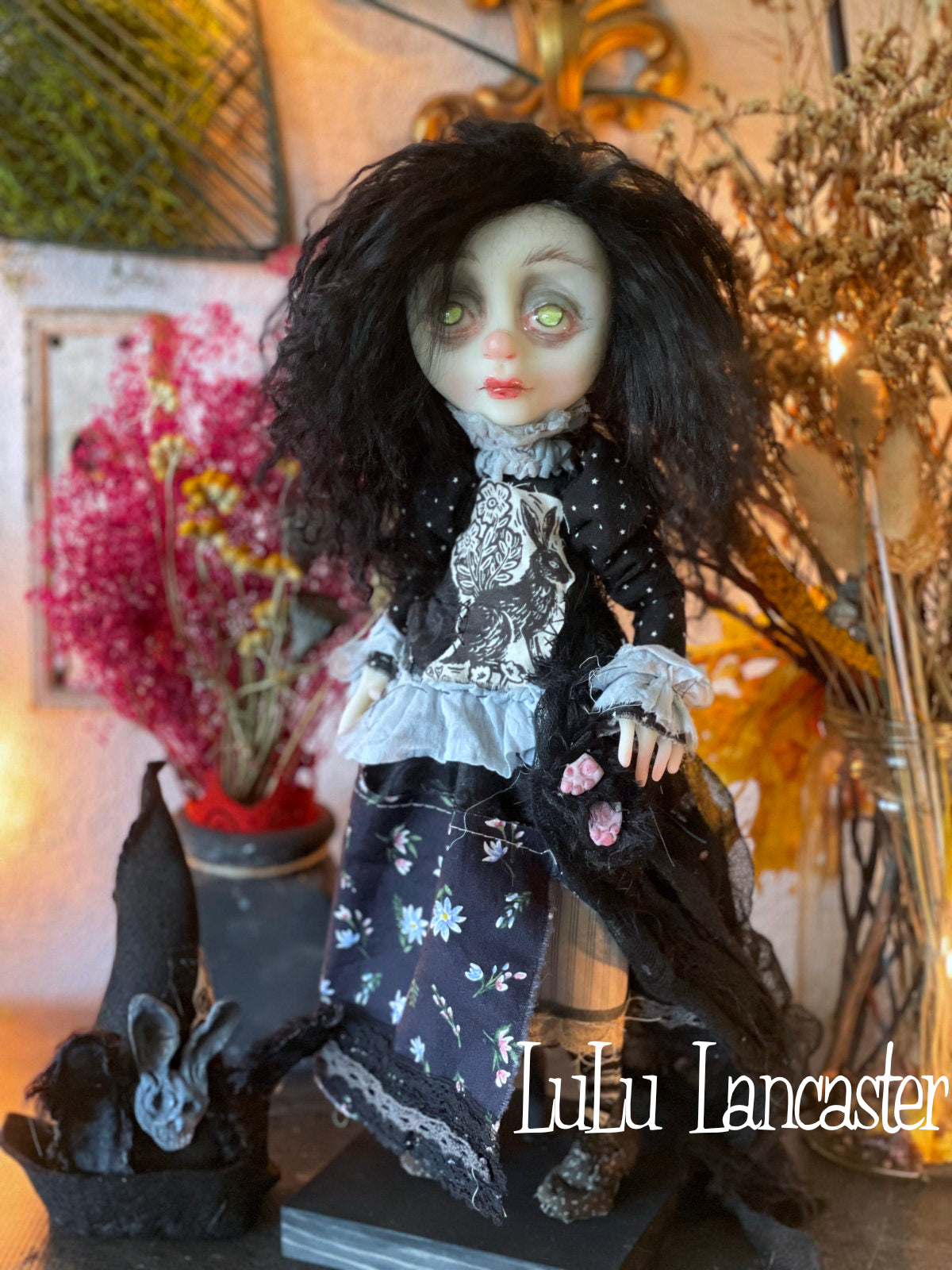 The Black Rabbit Witch Original LuLu Lancaster Art Doll
