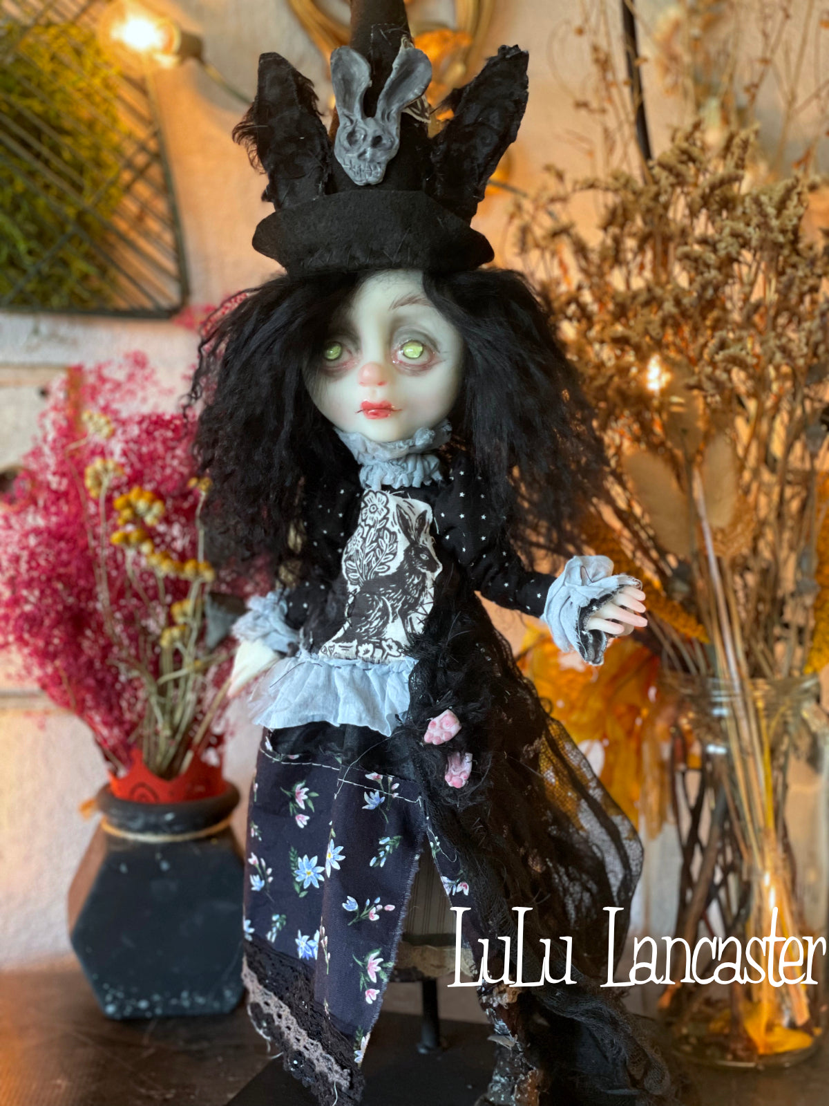 The Black Rabbit Witch Original LuLu Lancaster Art Doll