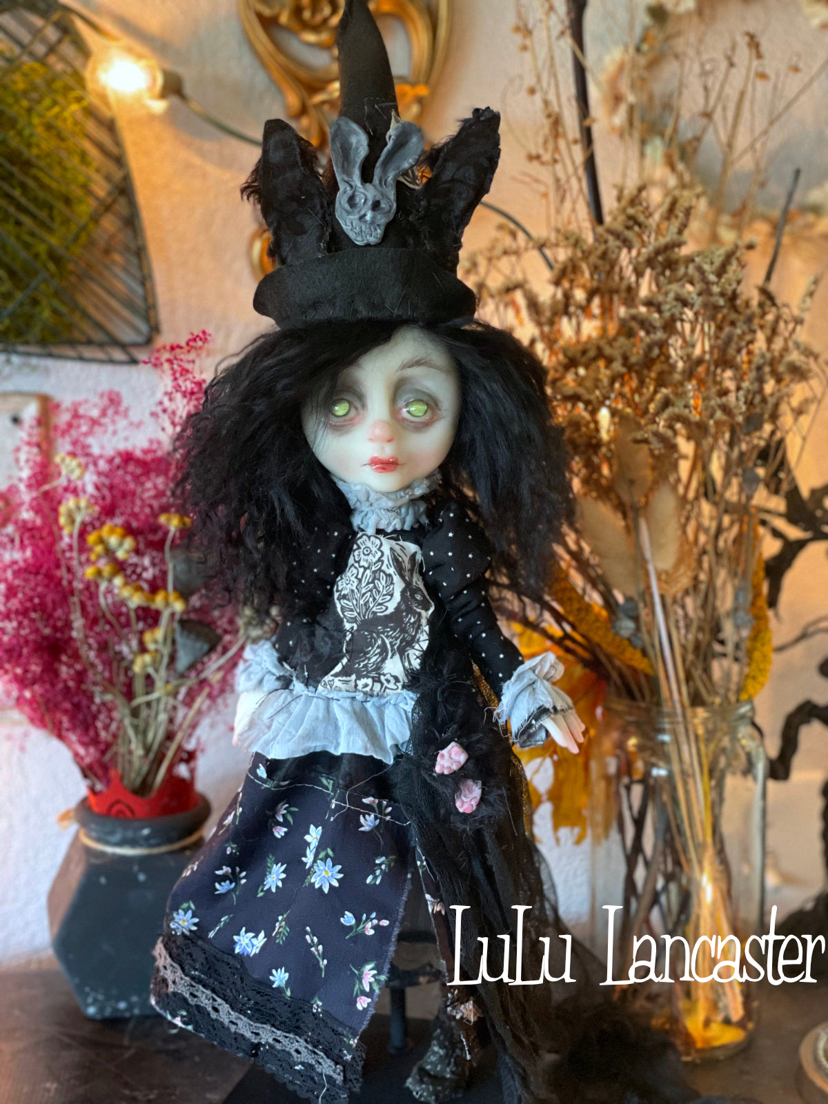 The Black Rabbit Witch Original LuLu Lancaster Art Doll