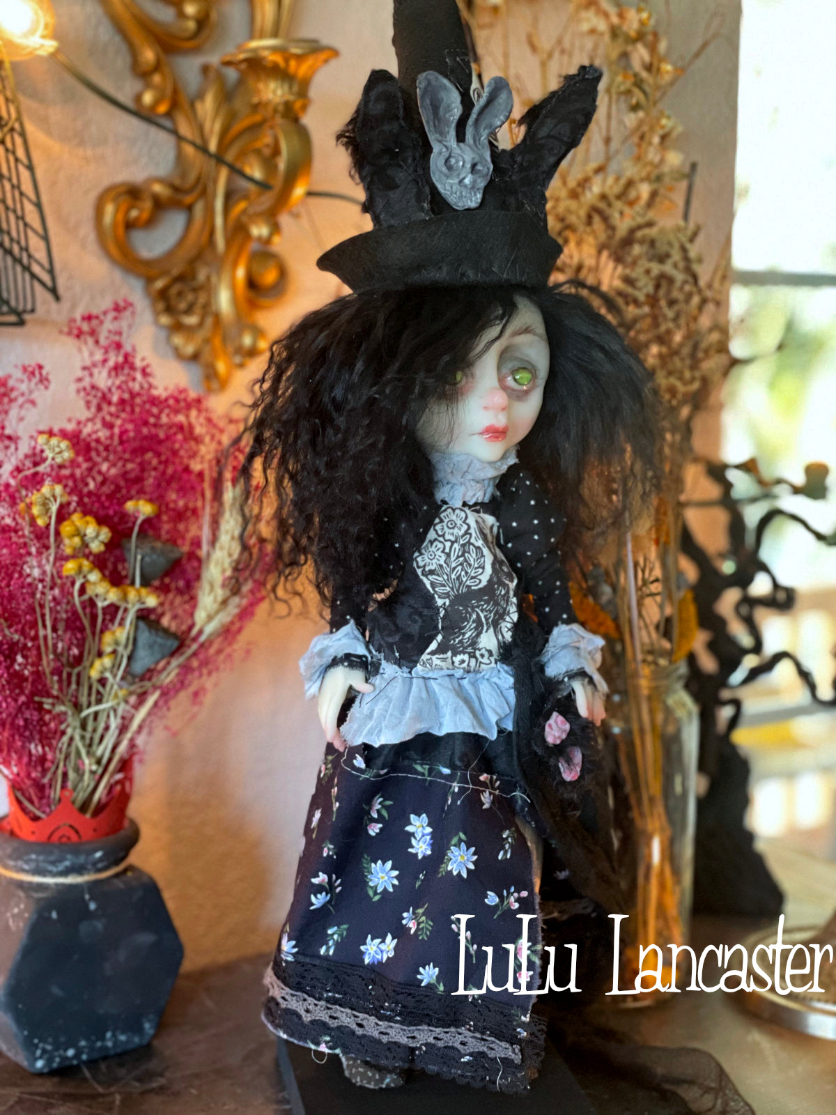 The Black Rabbit Witch Original LuLu Lancaster Art Doll